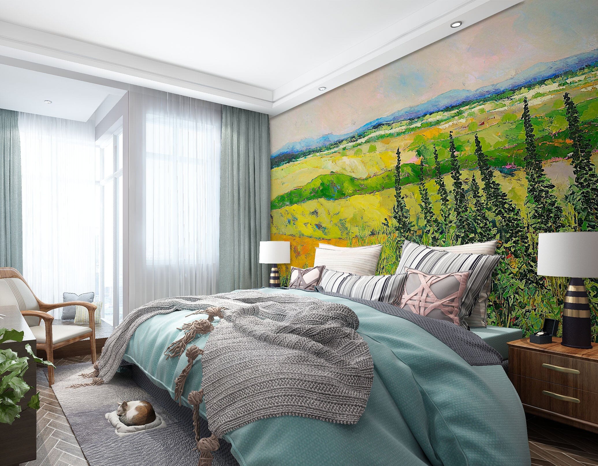 3D Golden Field 157 Allan P. Friedlander Wall Mural Wall Murals Wallpaper AJ Wallpaper 2 