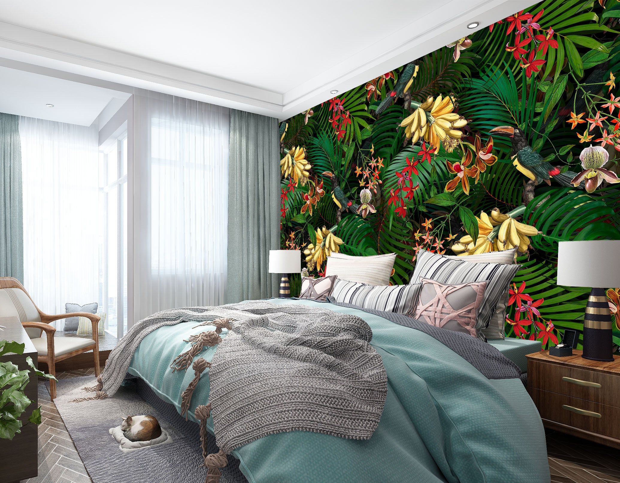 3D Woods Flowers 150 Uta Naumann Wall Mural Wall Murals
