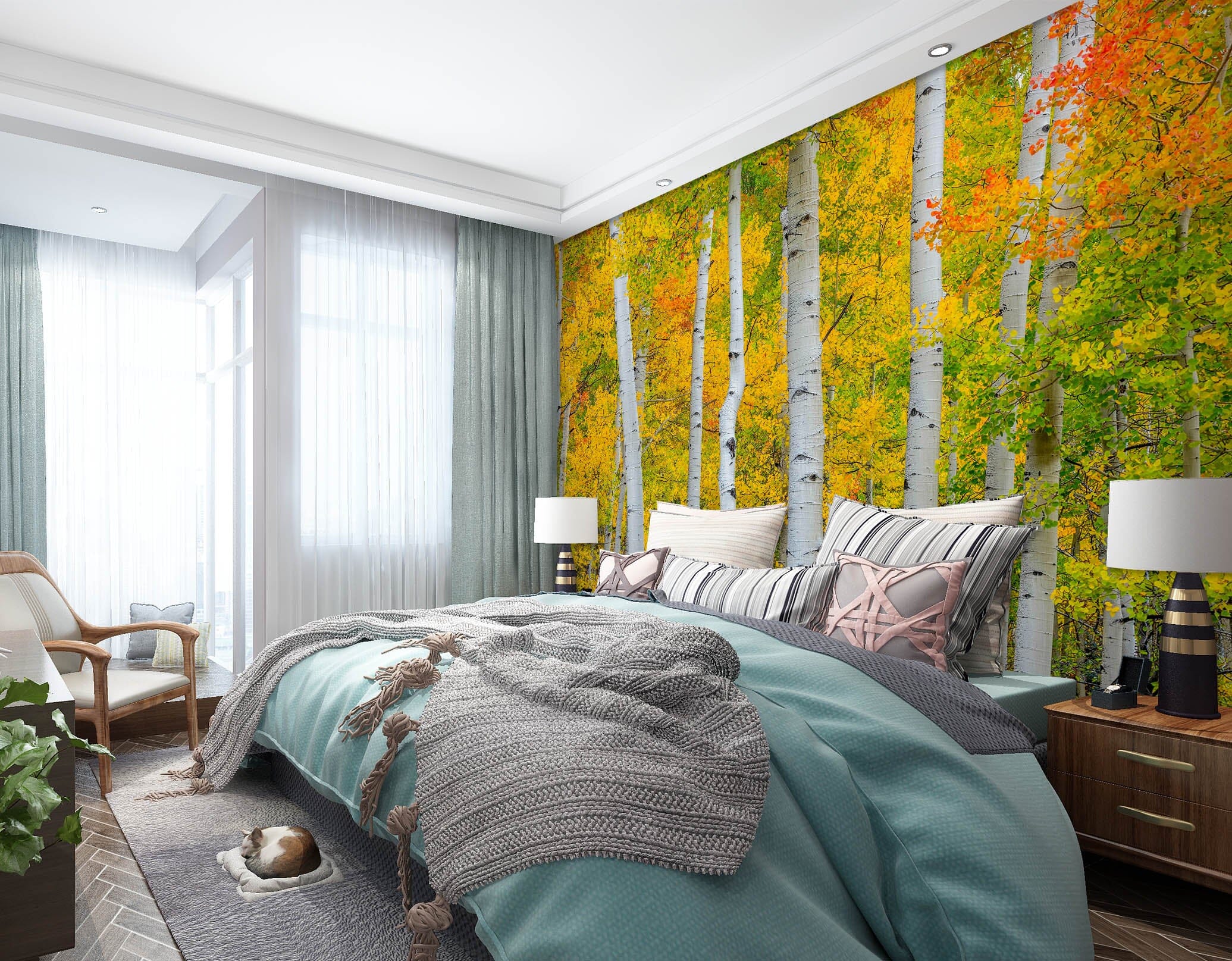 3D Autumn Forest 1439 Marco Carmassi Wall Mural Wall Murals Wallpaper AJ Wallpaper 2 