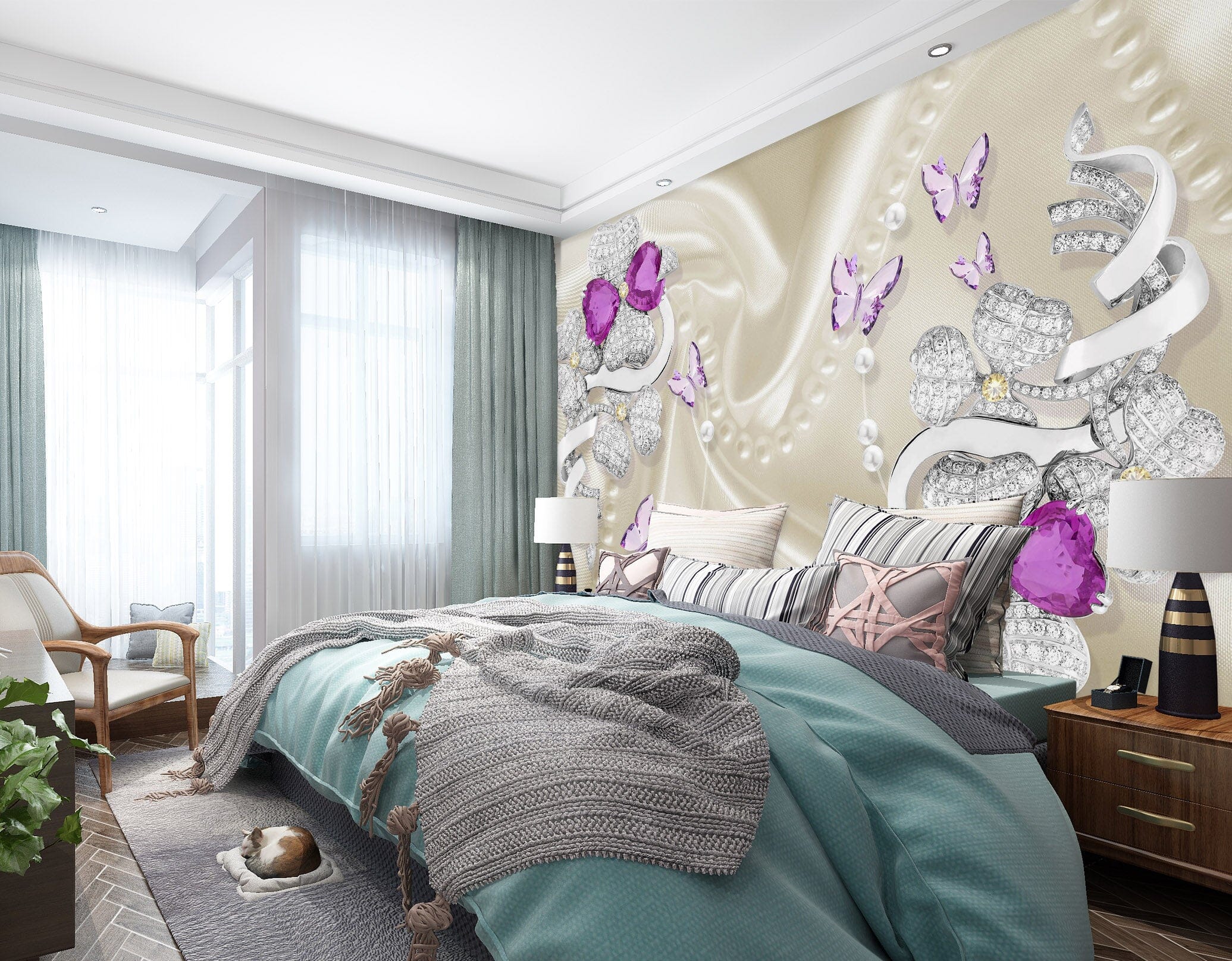3D Diamond Pattern 1529 Wall Murals Wallpaper AJ Wallpaper 2 