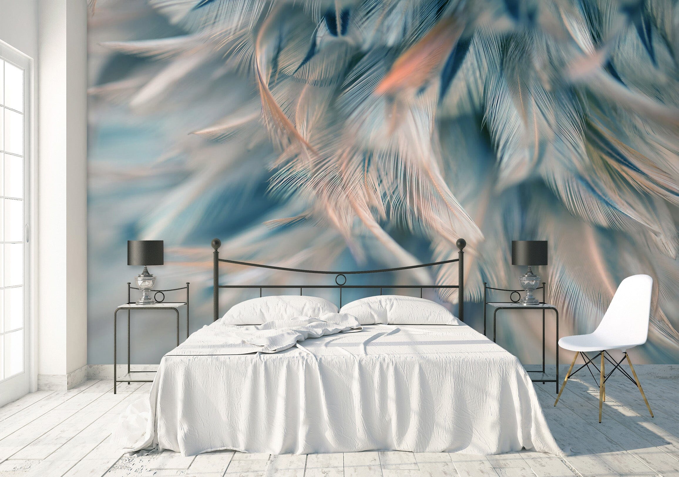 3D Colored Feathers 1680 Wall Murals Wallpaper AJ Wallpaper 2 
