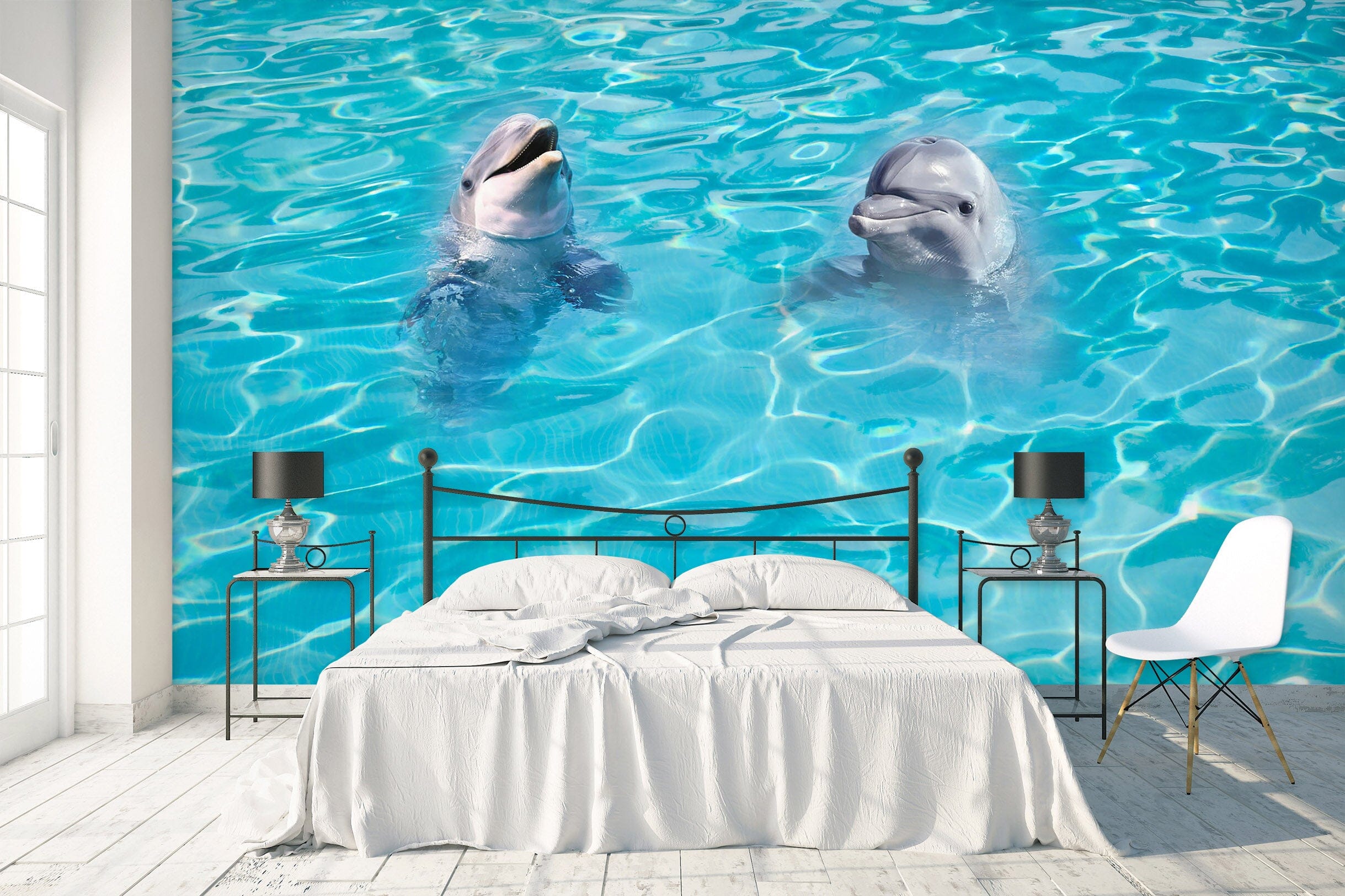 3D Dolphin 1706 Wall Murals Wallpaper AJ Wallpaper 2 