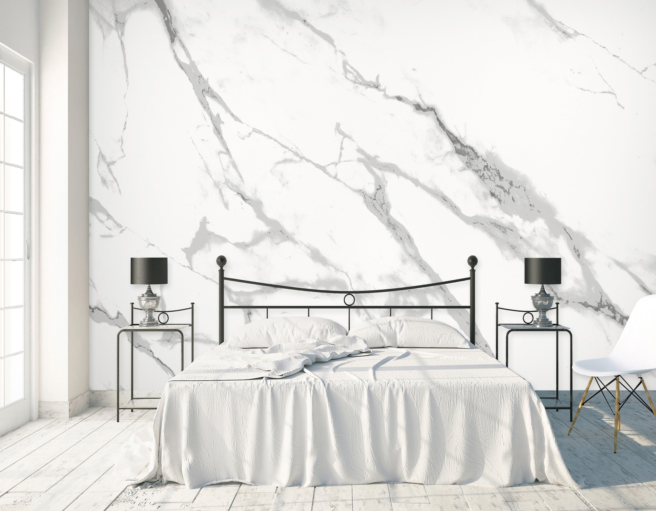 3D White Marble Pattern 58188 Wall Murals