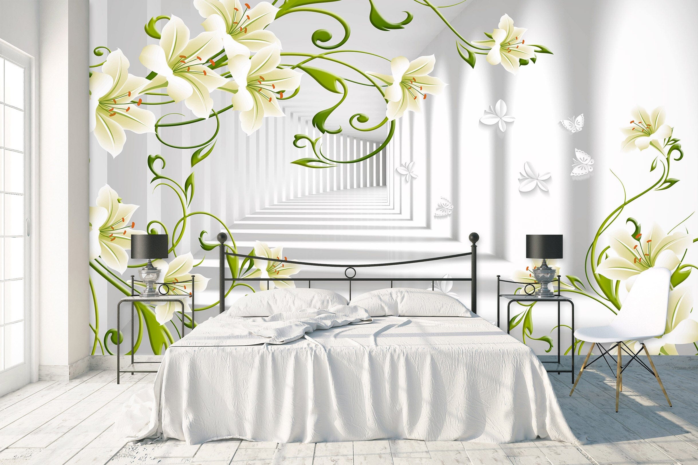3D Simple Flowers 1526 Wall Murals Wallpaper AJ Wallpaper 2 