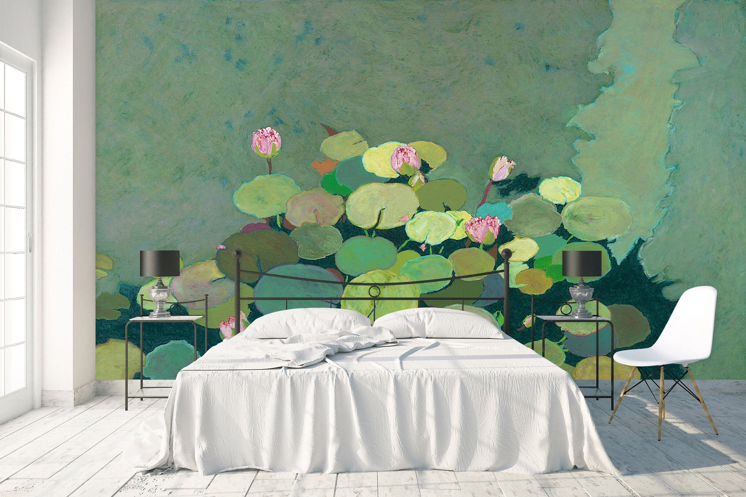 3D Lotus Pond 244 Allan P. Friedlander Wall Mural Wall Murals Wallpaper AJ Wallpaper 2 