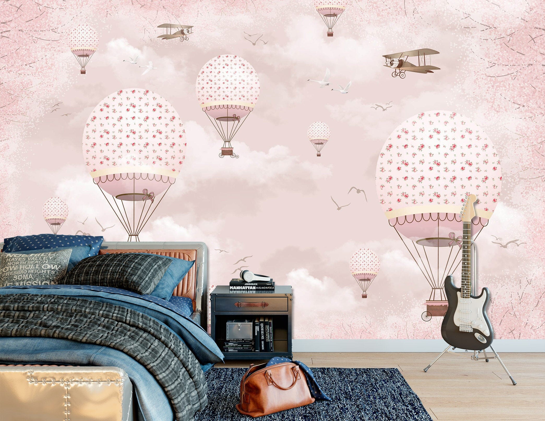 3D Pink Balloon 1607 Wall Murals Wallpaper AJ Wallpaper 2 