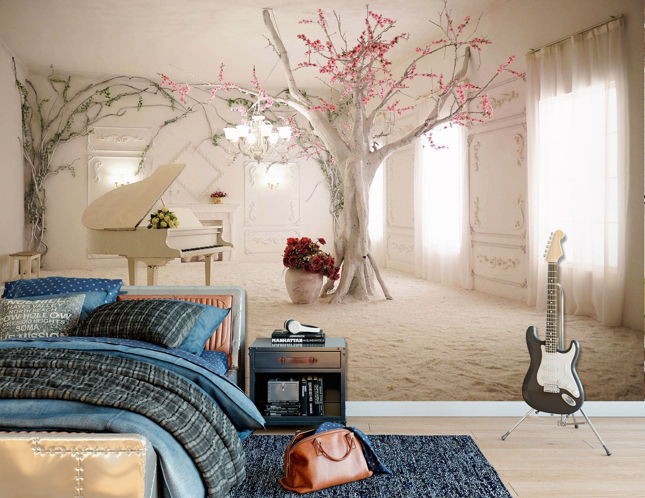 3D Indoor Piano 1726 Wall Murals Wallpaper AJ Wallpaper 2 