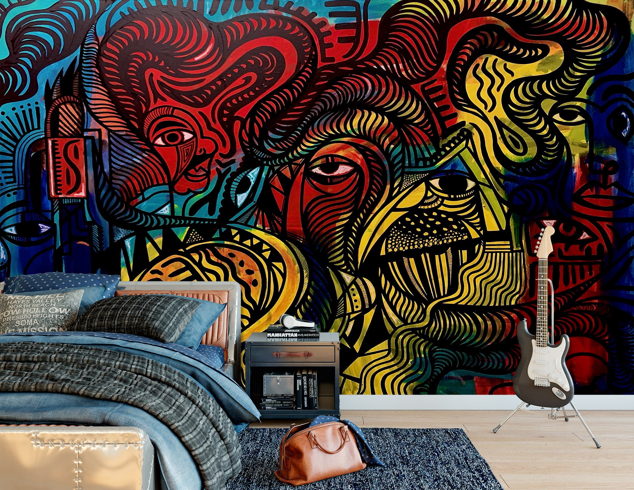 3D Abstract Painting 1277 Jacqueline Reynoso Wall Mural Wall Murals
