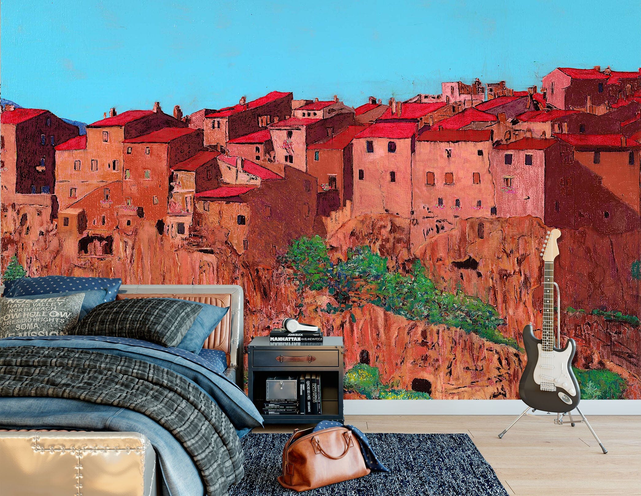 3D Red House 101 Allan P. Friedlander Wall Mural Wall Murals Wallpaper AJ Wallpaper 2 