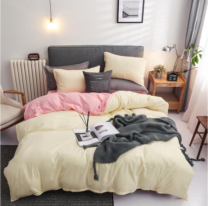 3D Pink Light Yellow 12113 Bed Pillowcases Quilt