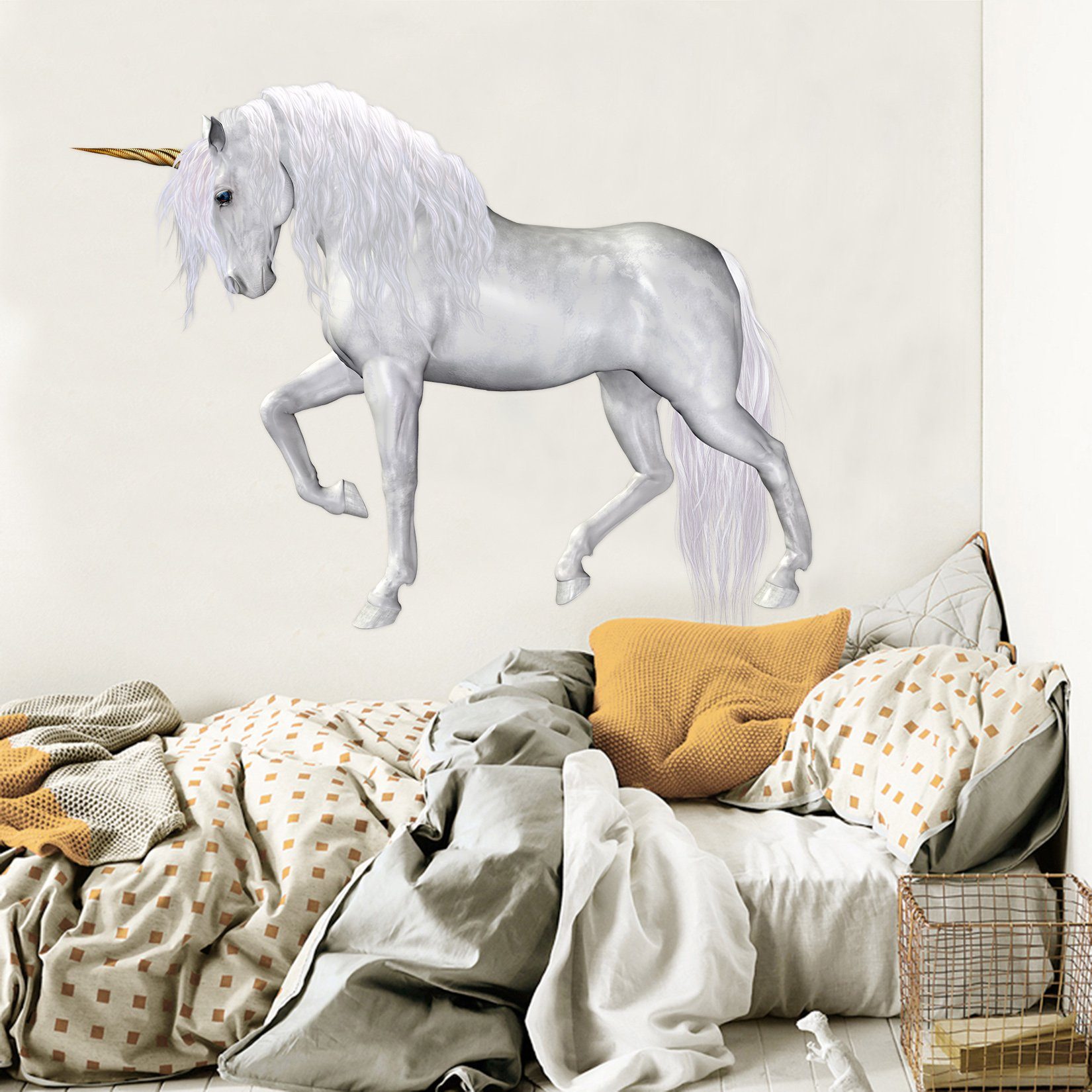 3D Horned Beast 006 Animals Wall Stickers Wallpaper AJ Wallpaper 
