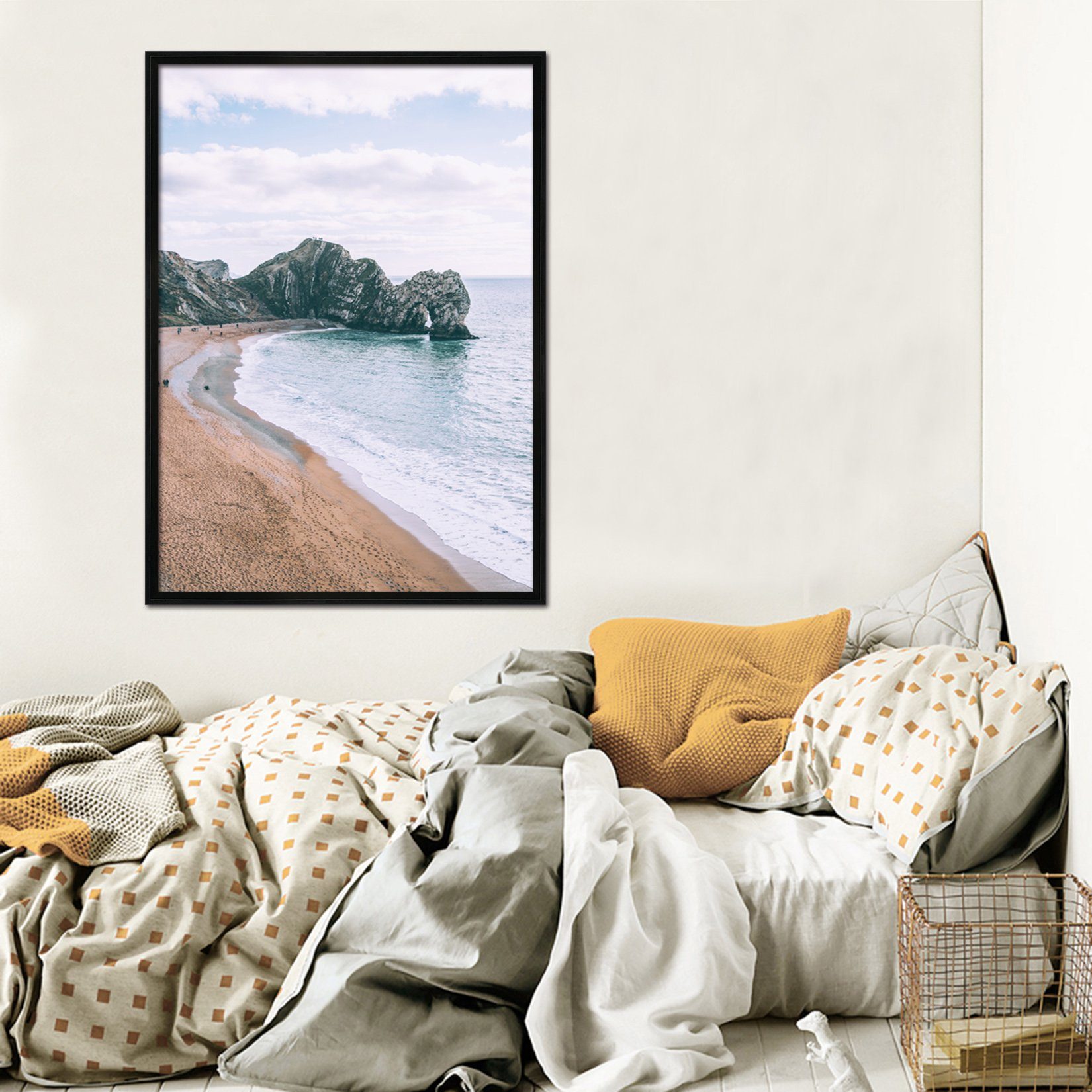 3D Calm Sea 088 Fake Framed Print Painting Wallpaper AJ Creativity Home 