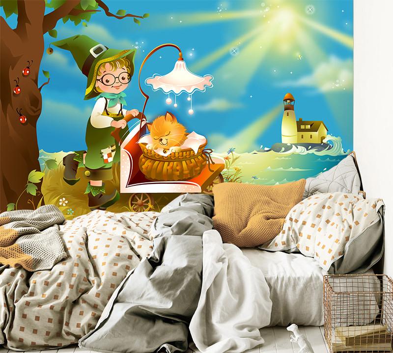 3D River Bank Boy And His Cat 2 Wallpaper AJ Wallpaper 