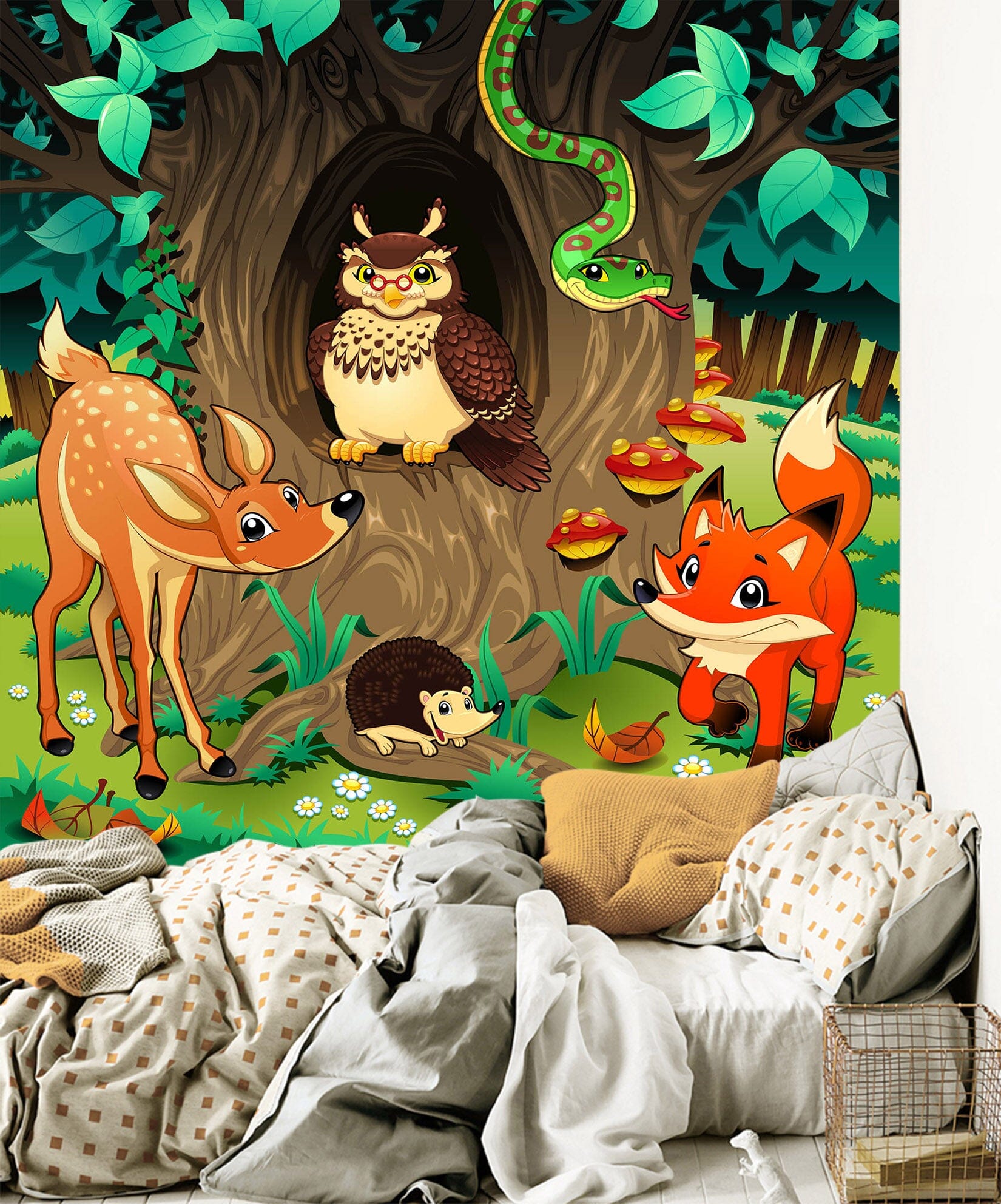 3D Forest Animals 1663 Wall Murals Wallpaper AJ Wallpaper 2 