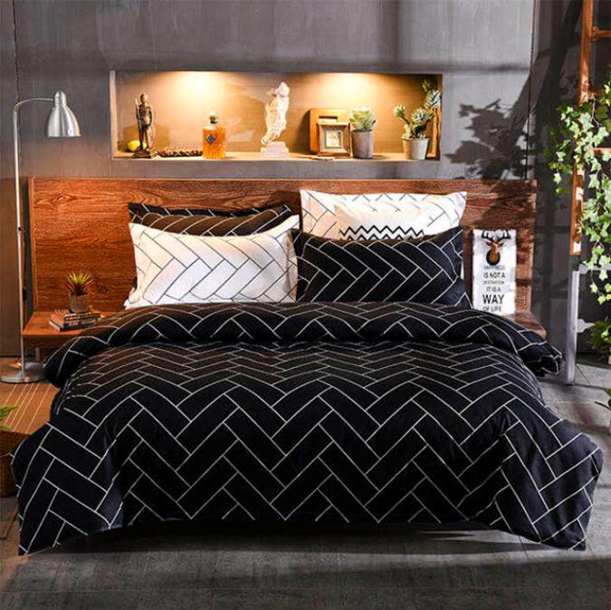 3D Black Rectangle 2092 Bed Pillowcases Quilt
