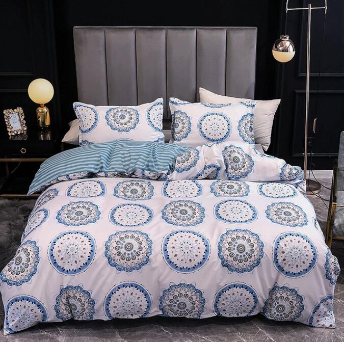 3D Blue Circle 2097 Bed Pillowcases Quilt