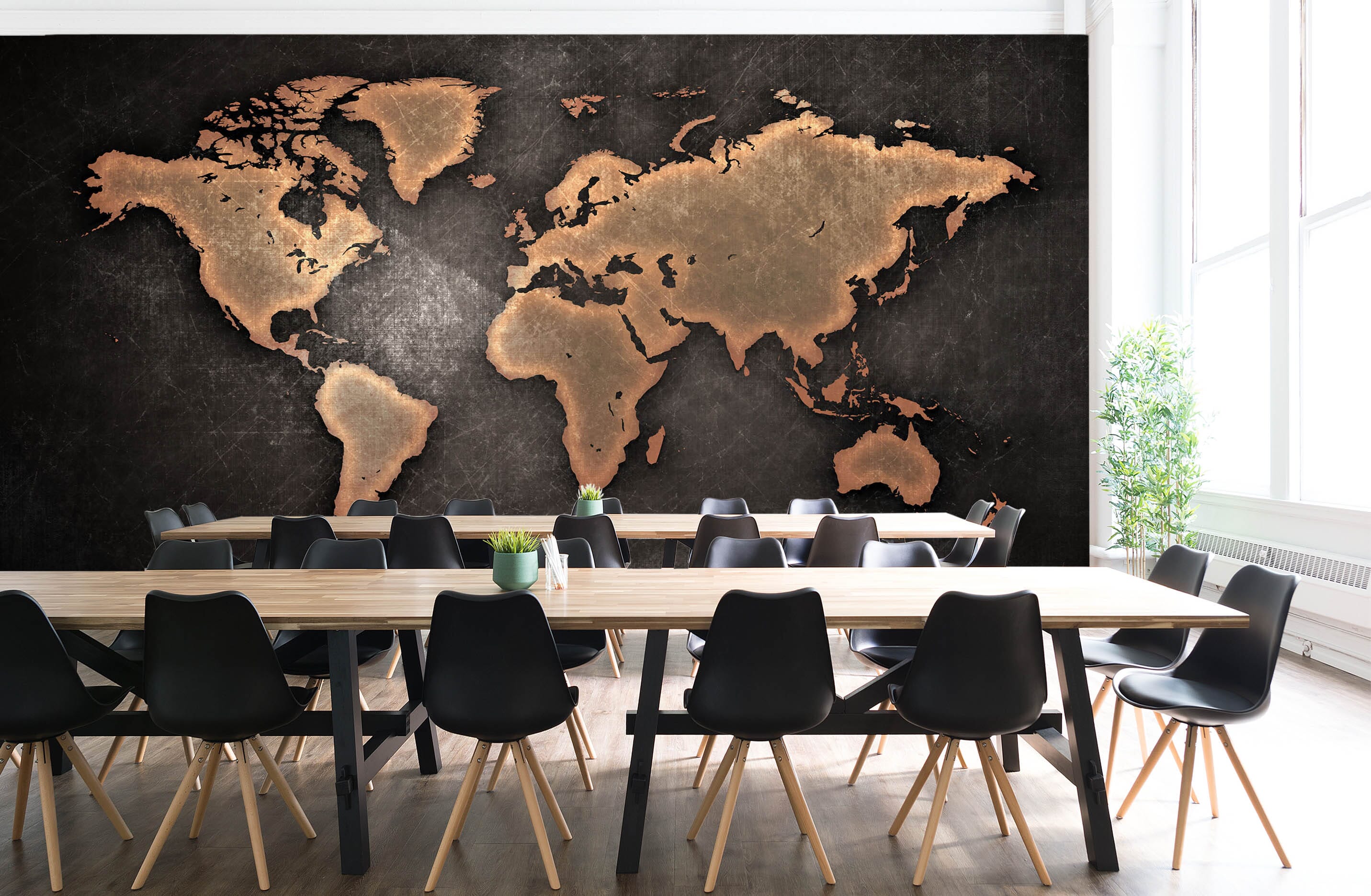 3D Gold Pattern 2005 World Map Wall Murals Wallpaper AJ Wallpaper 2 