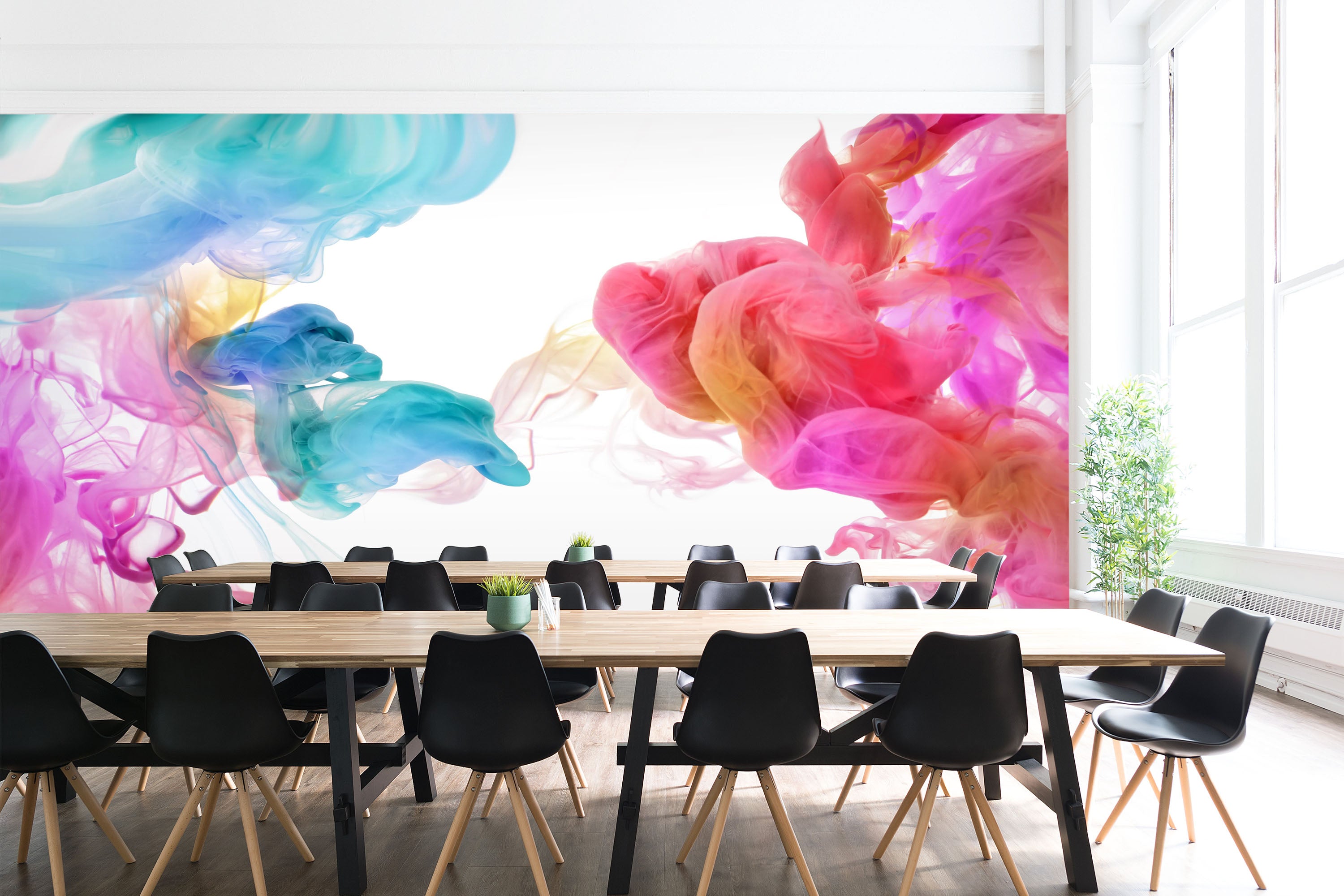 3D Colourful Smoke 028  Wall Murals