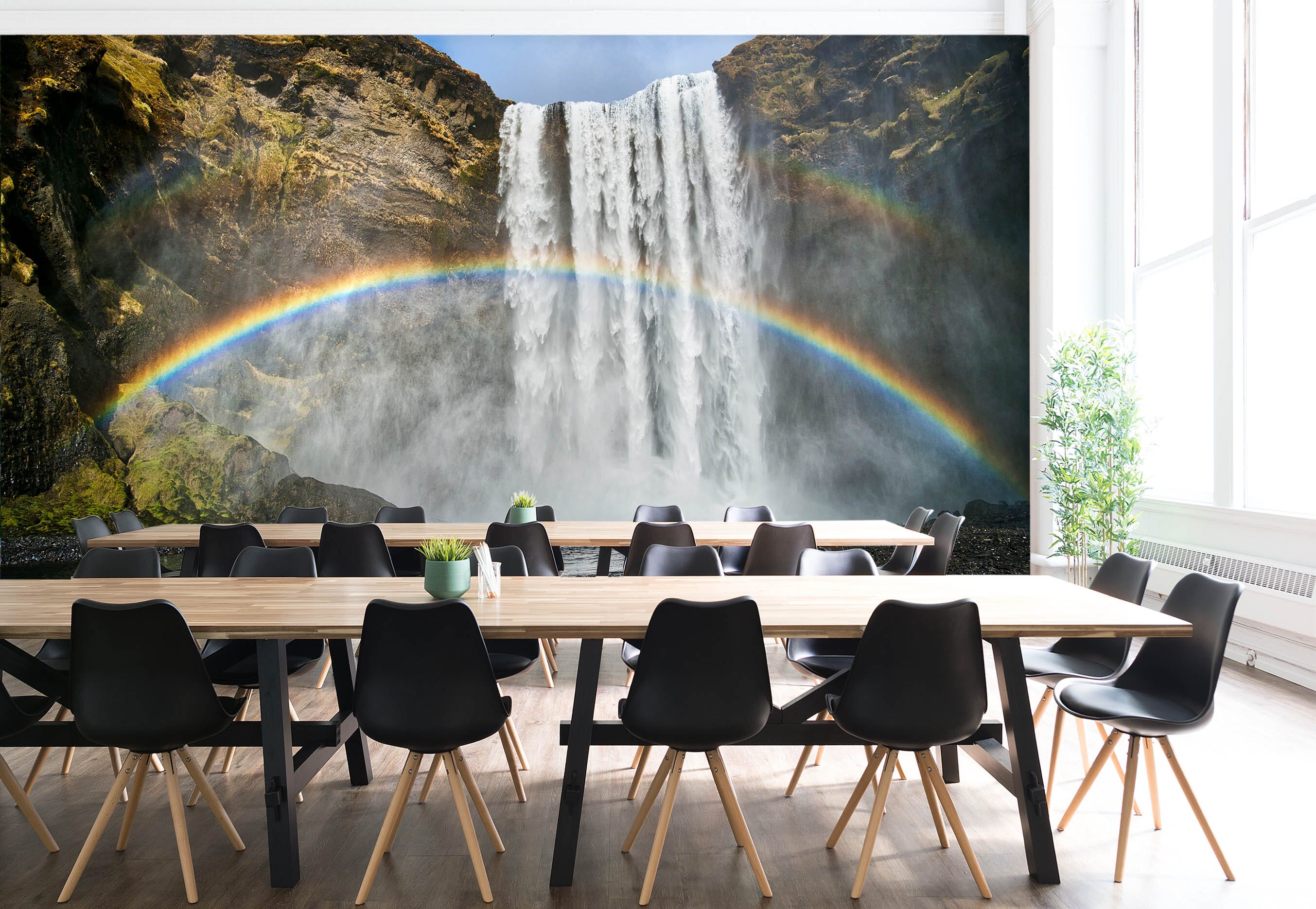 3D Waterfall Rainbow 1428 Marco Carmassi Wall Mural Wall Murals Wallpaper AJ Wallpaper 2 