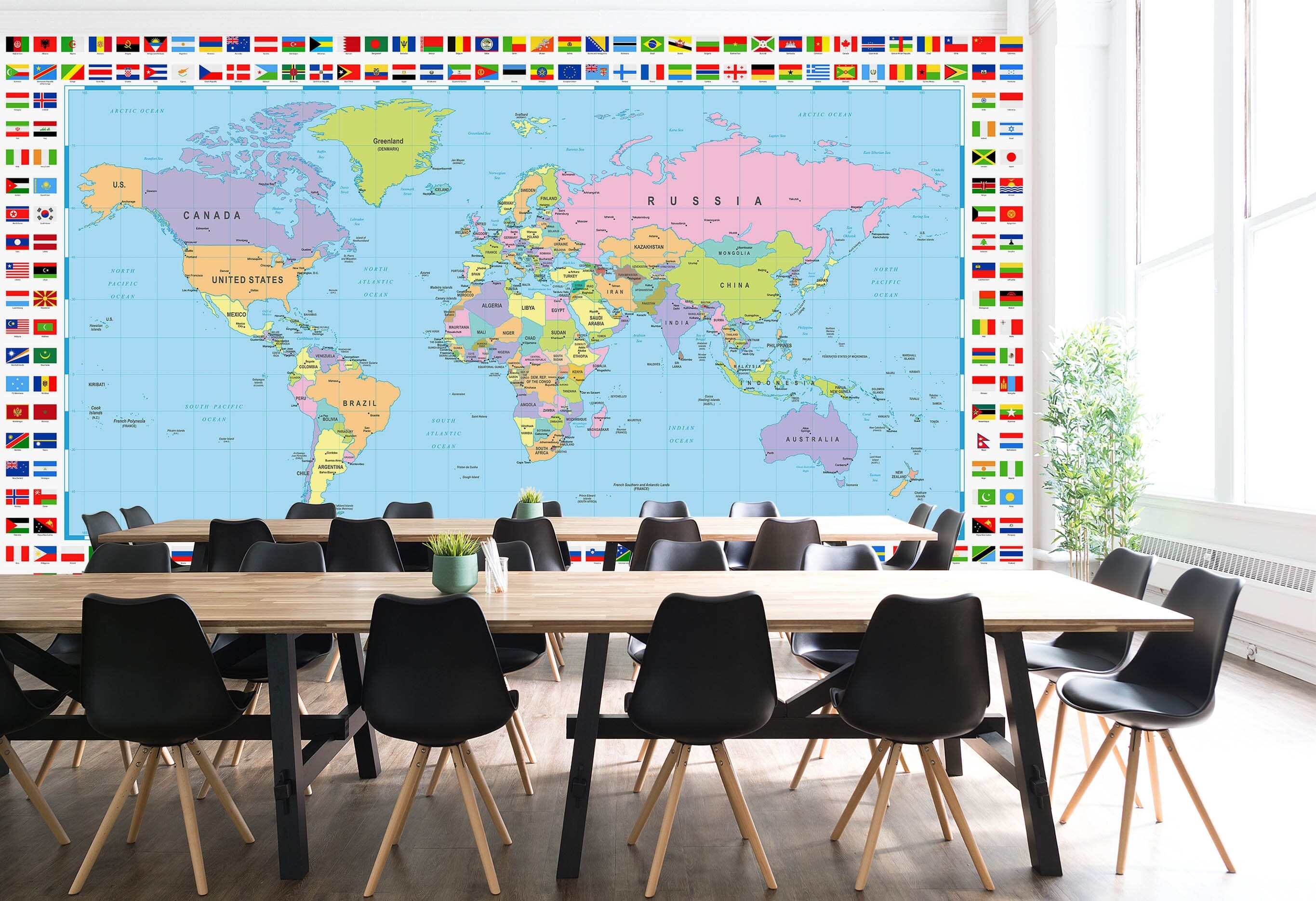 3D Color Pattern 2066 World Map Wall Murals Wallpaper AJ Wallpaper 2 