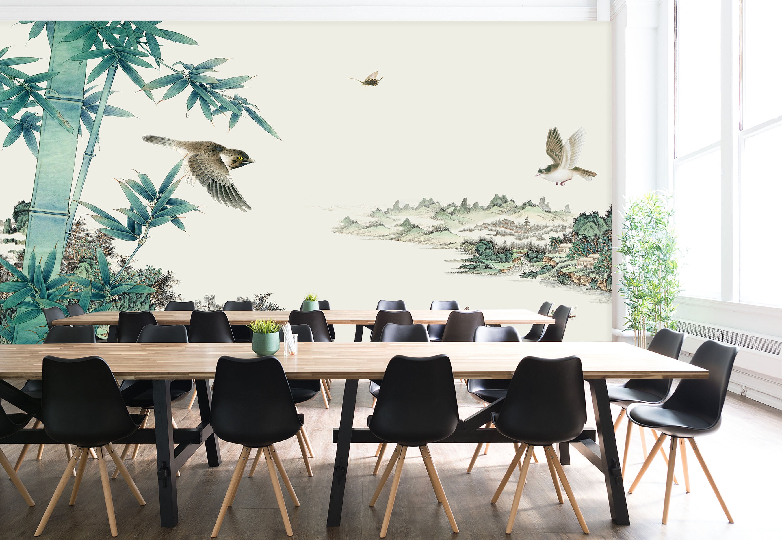 3D Idyllic Bamboo Forest 1631 Wall Murals