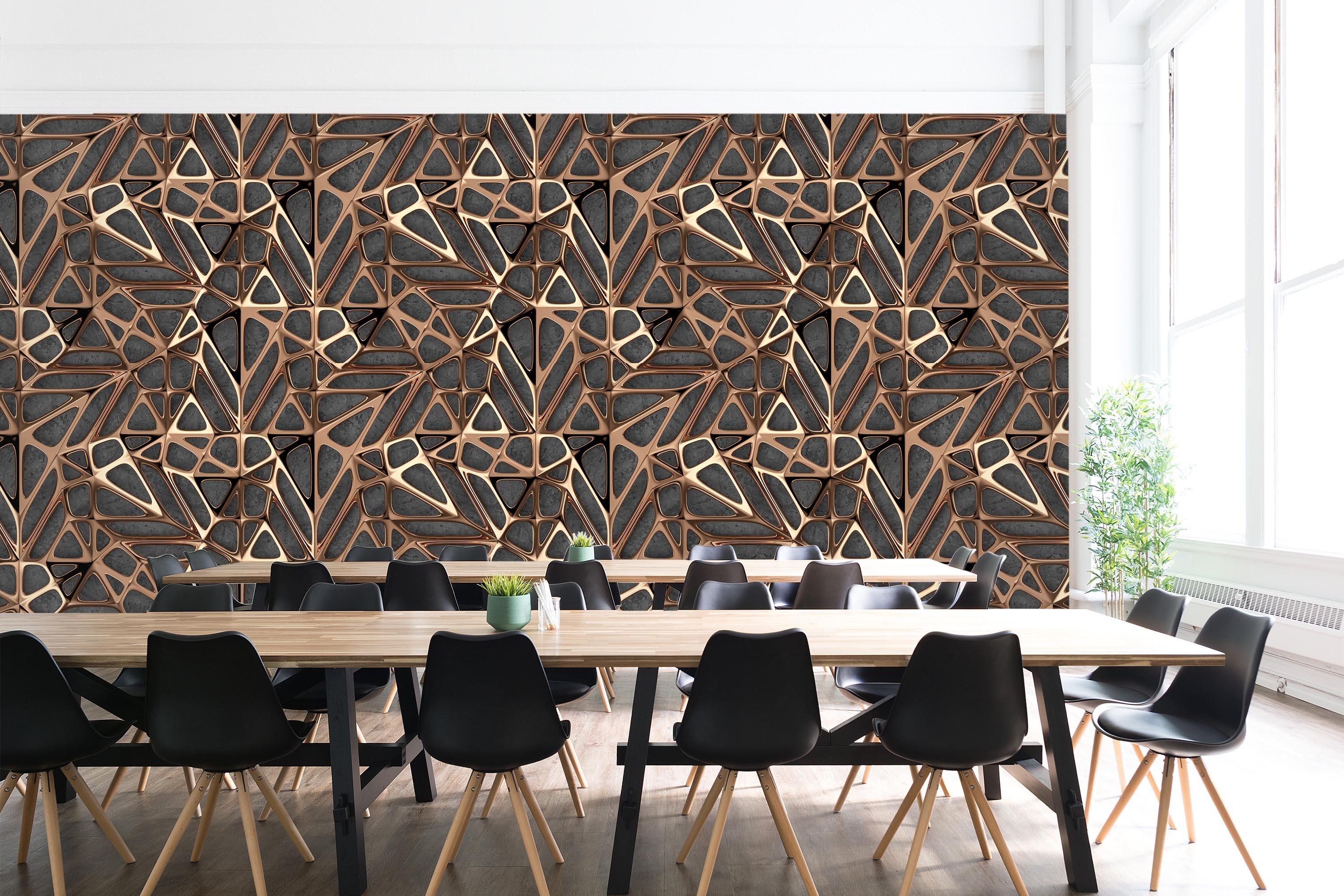 3D Golden Spider Web 082 Marble Tile Texture Wallpaper AJ Wallpaper 2 