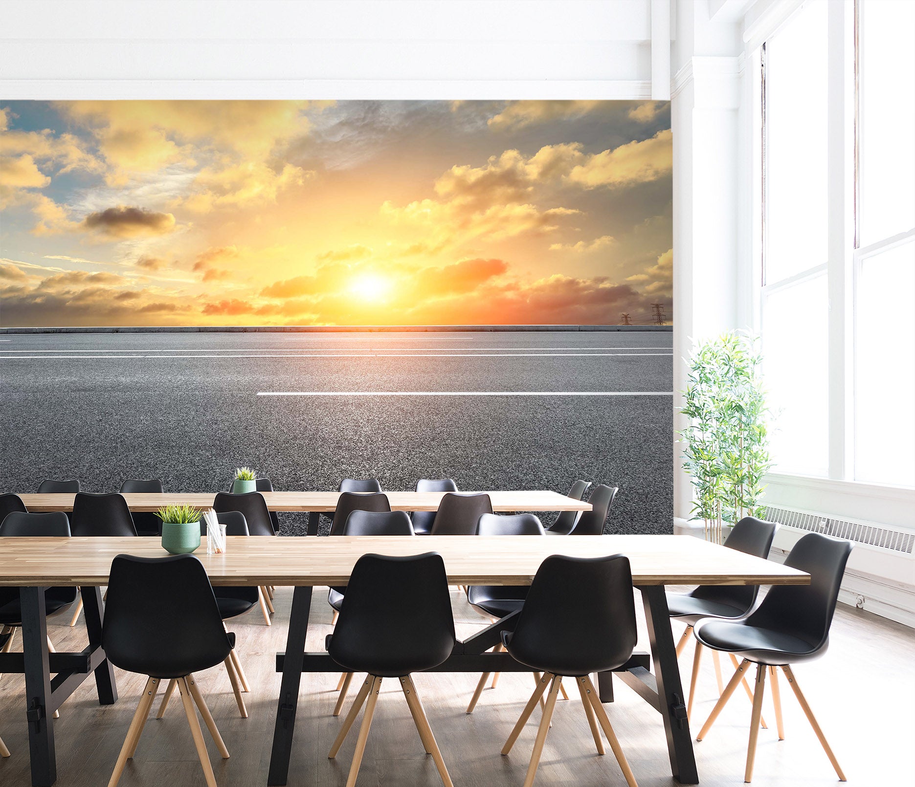 3D Sunny Road 049 Wall Murals