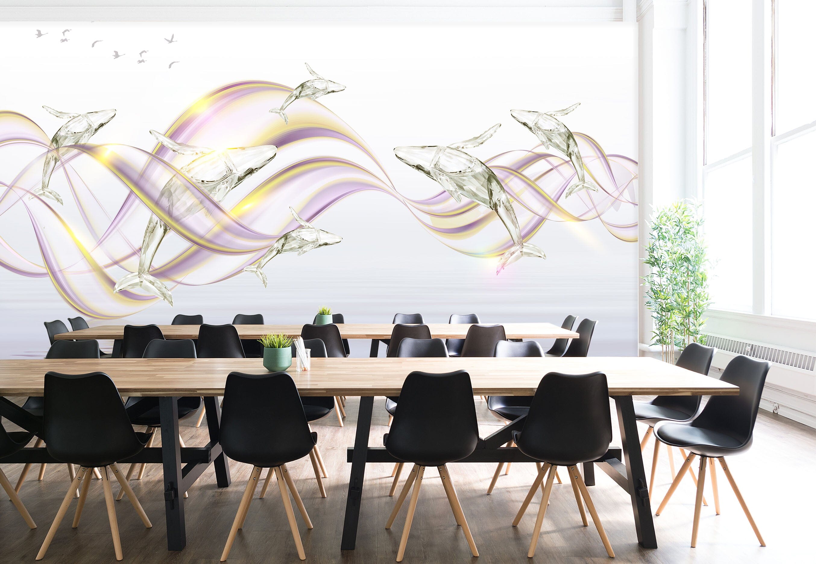 3D Golden Wave 1474 Wall Murals Wallpaper AJ Wallpaper 2 