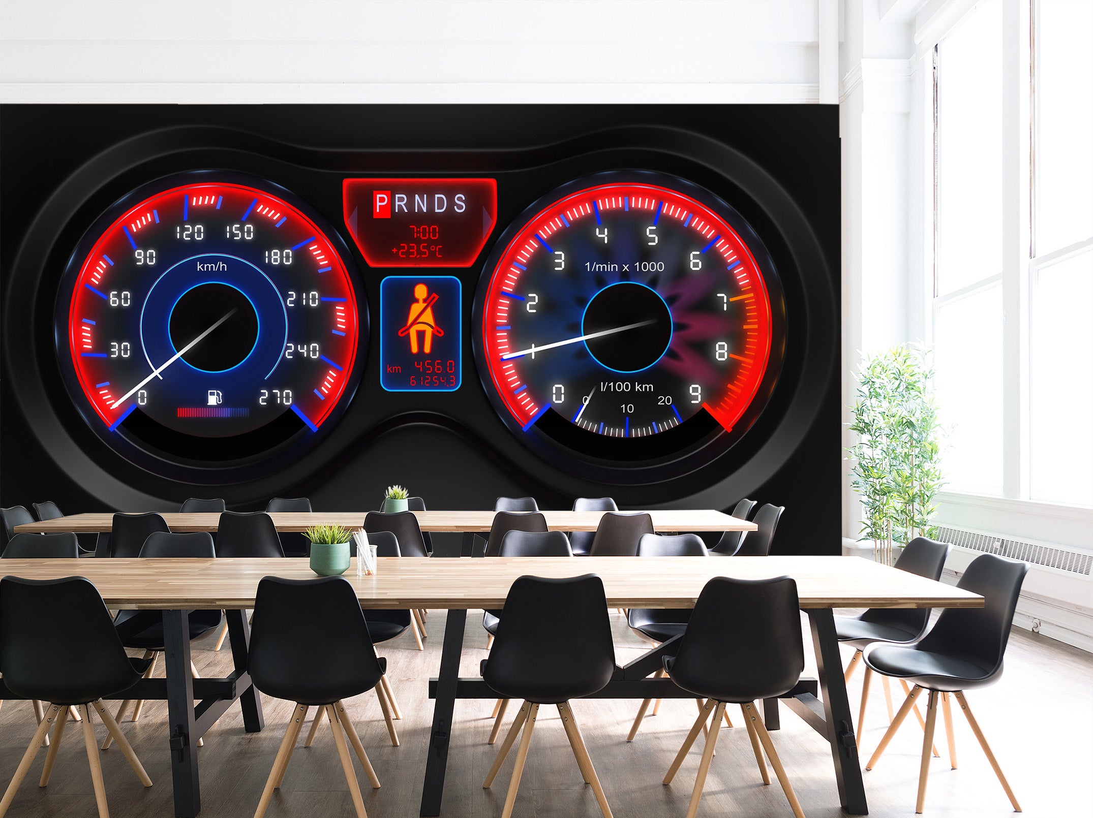 3D Car Dashboard 297 Vehicle Wall Murals