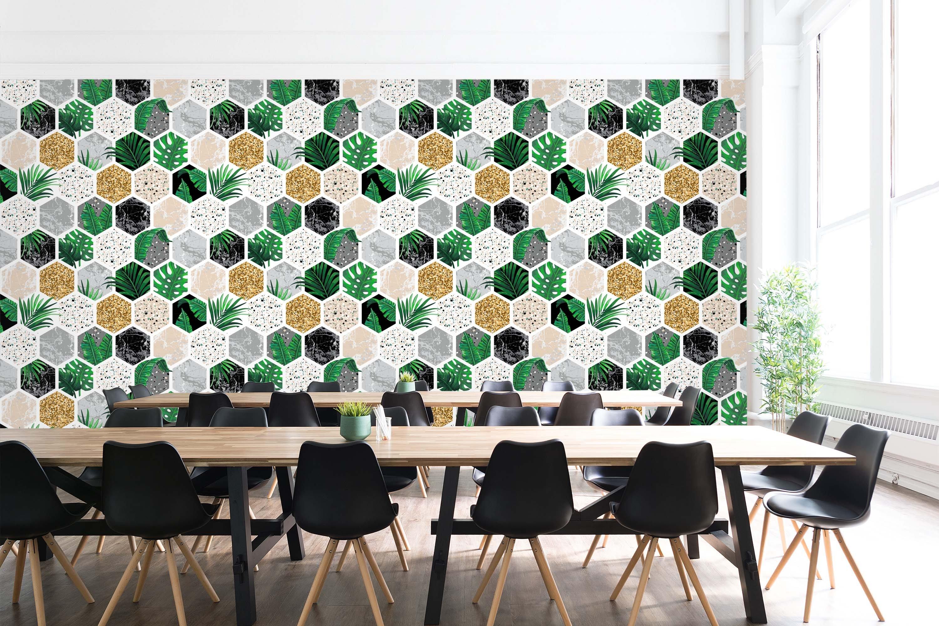 3D Hexagon Natural Pattern 85 Wallpaper AJ Wallpaper 