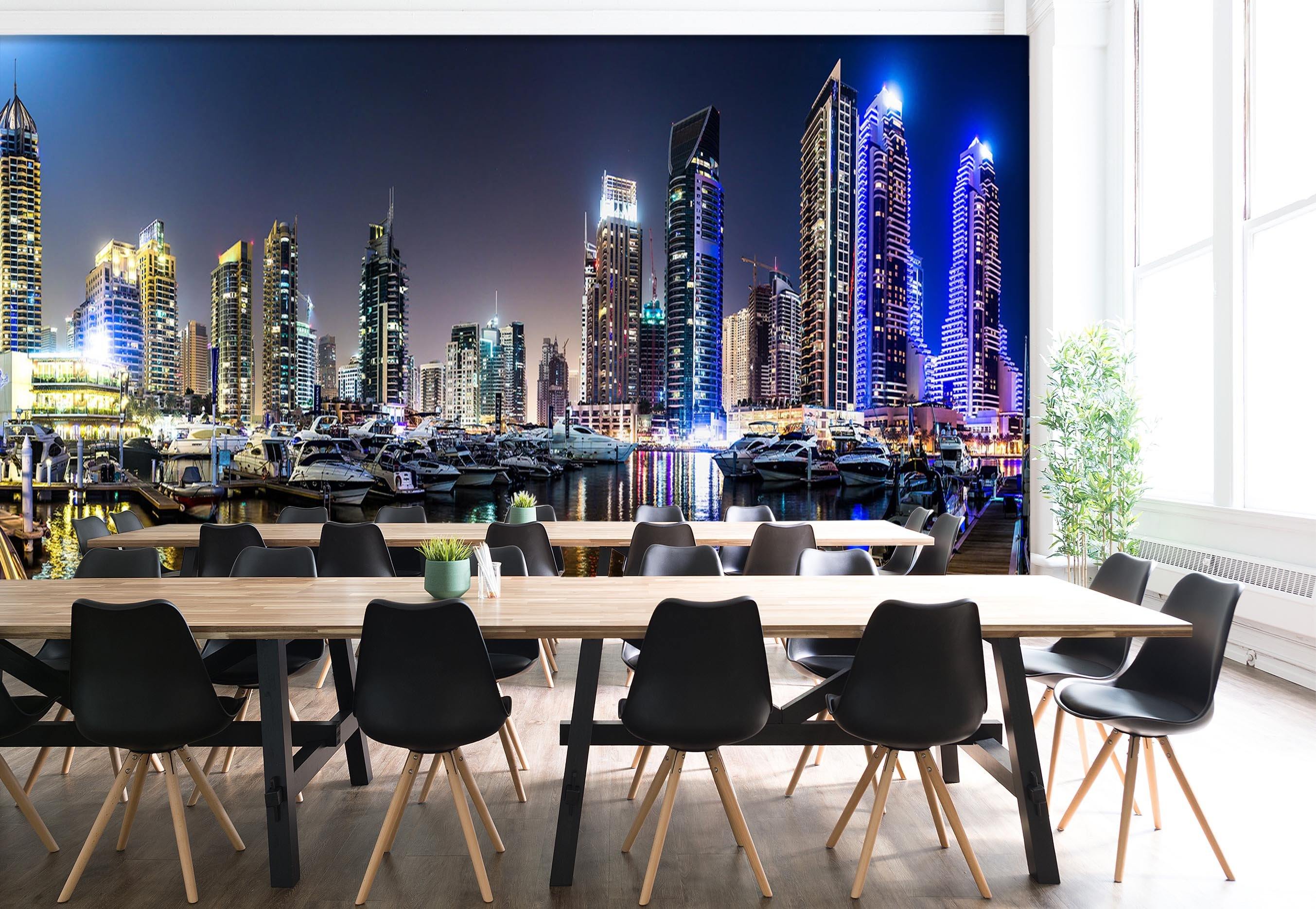 3D City Blue Night View 596 Wallpaper AJ Wallpaper 2 