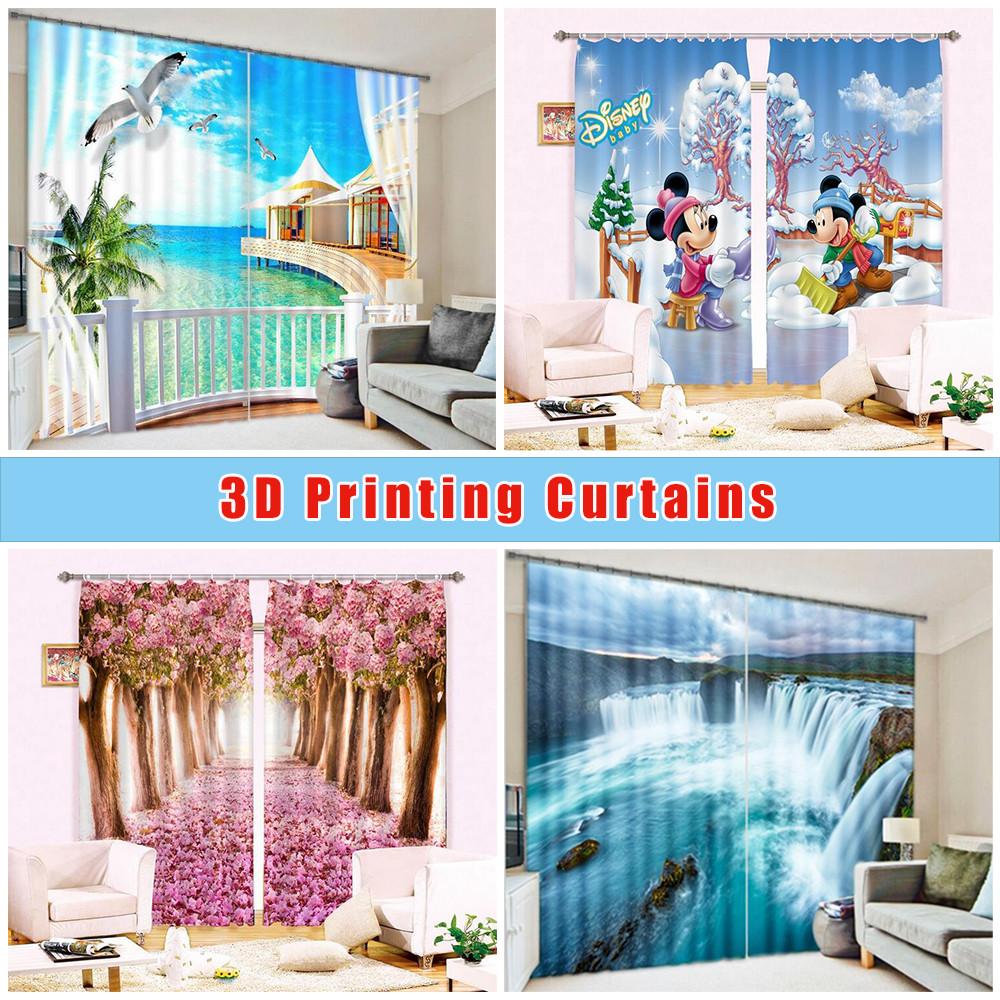 3D Mountain Flowers 210 Curtains Drapes Wallpaper AJ Wallpaper 