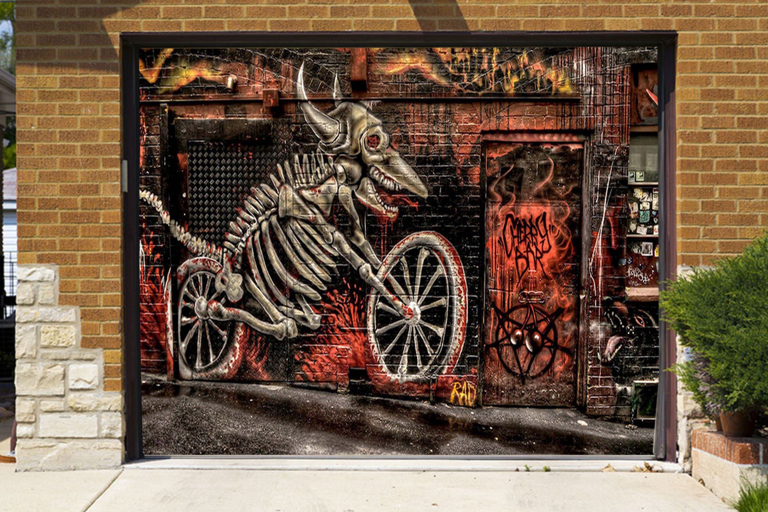 3D Animal Fossil Graffiti 68 Garage Door Mural Wallpaper AJ Wallpaper 