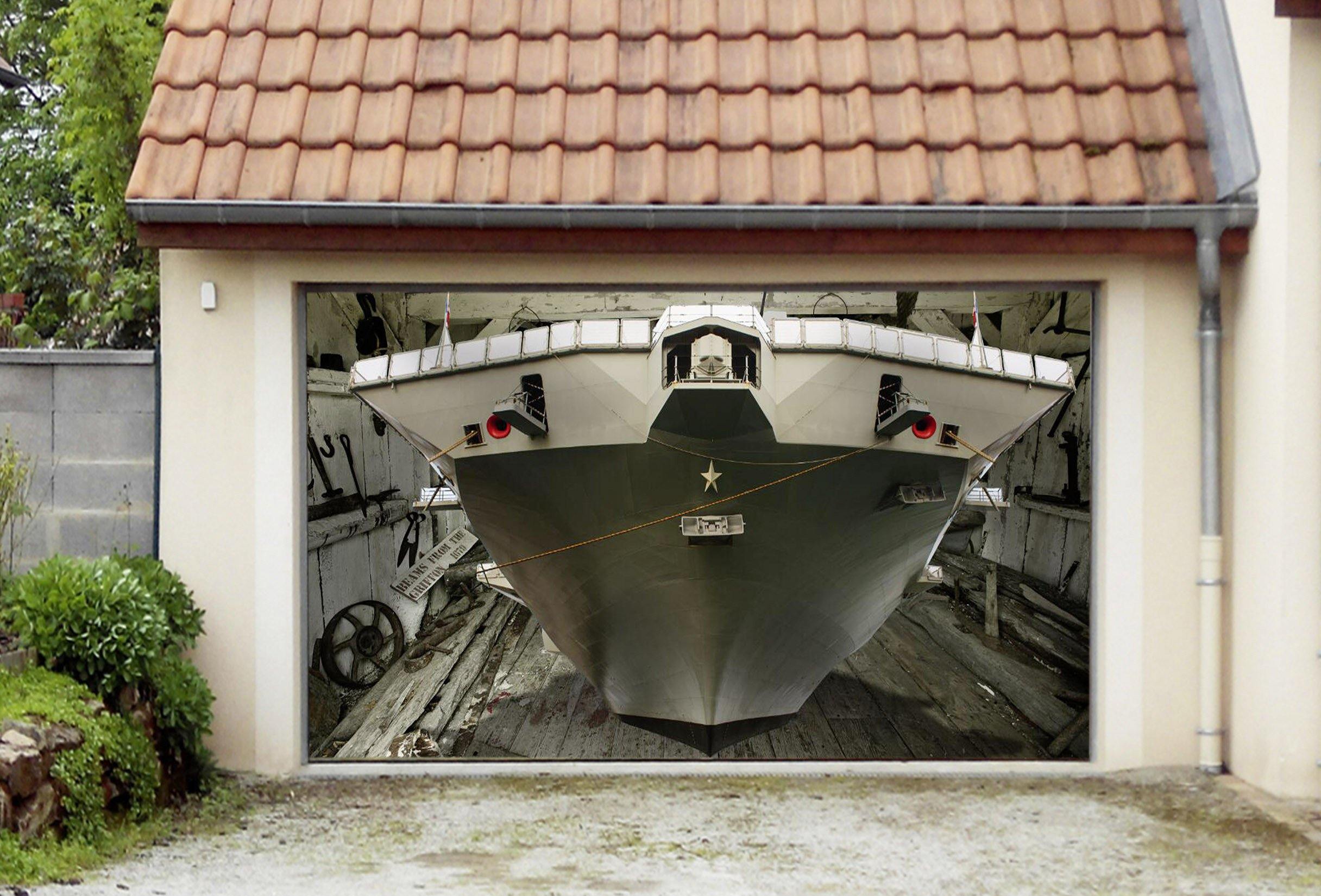3D Big Ship 18 Garage Door Mural Wallpaper AJ Wallpaper 