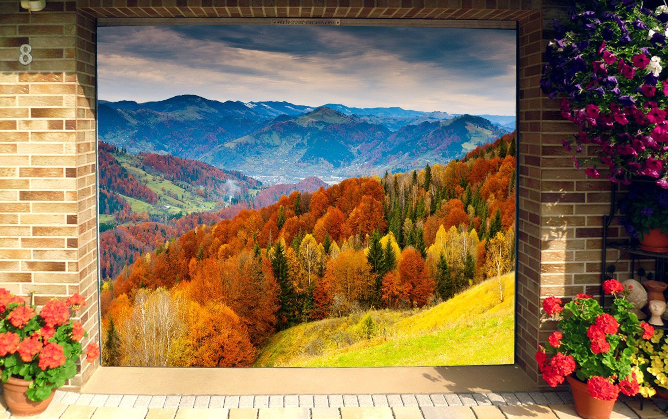 3D Mountain Color Forest 135 Garage Door Mural Wallpaper AJ Wallpaper 
