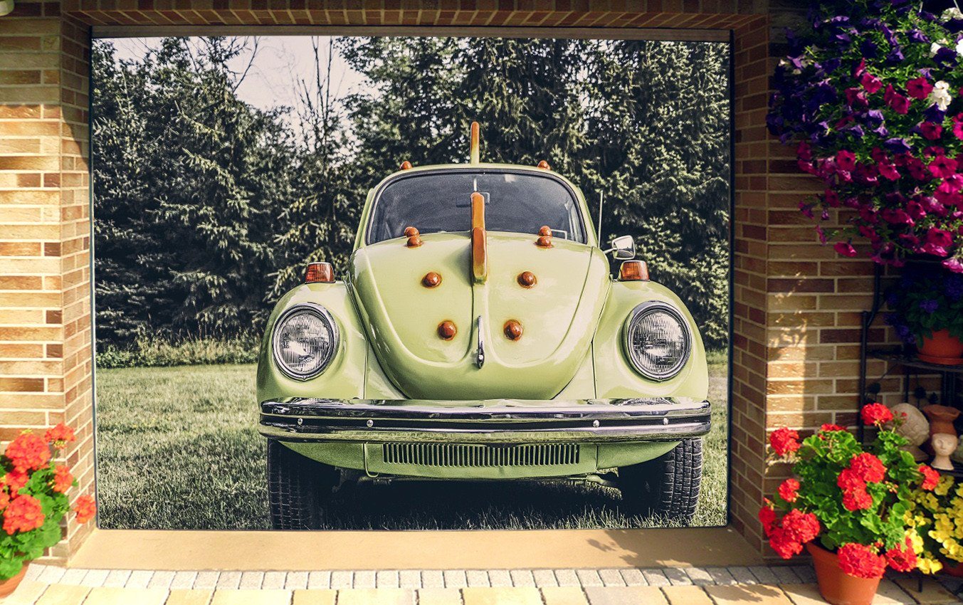 3D Grassland Old Car 268 Garage Door Mural Wallpaper AJ Wallpaper 