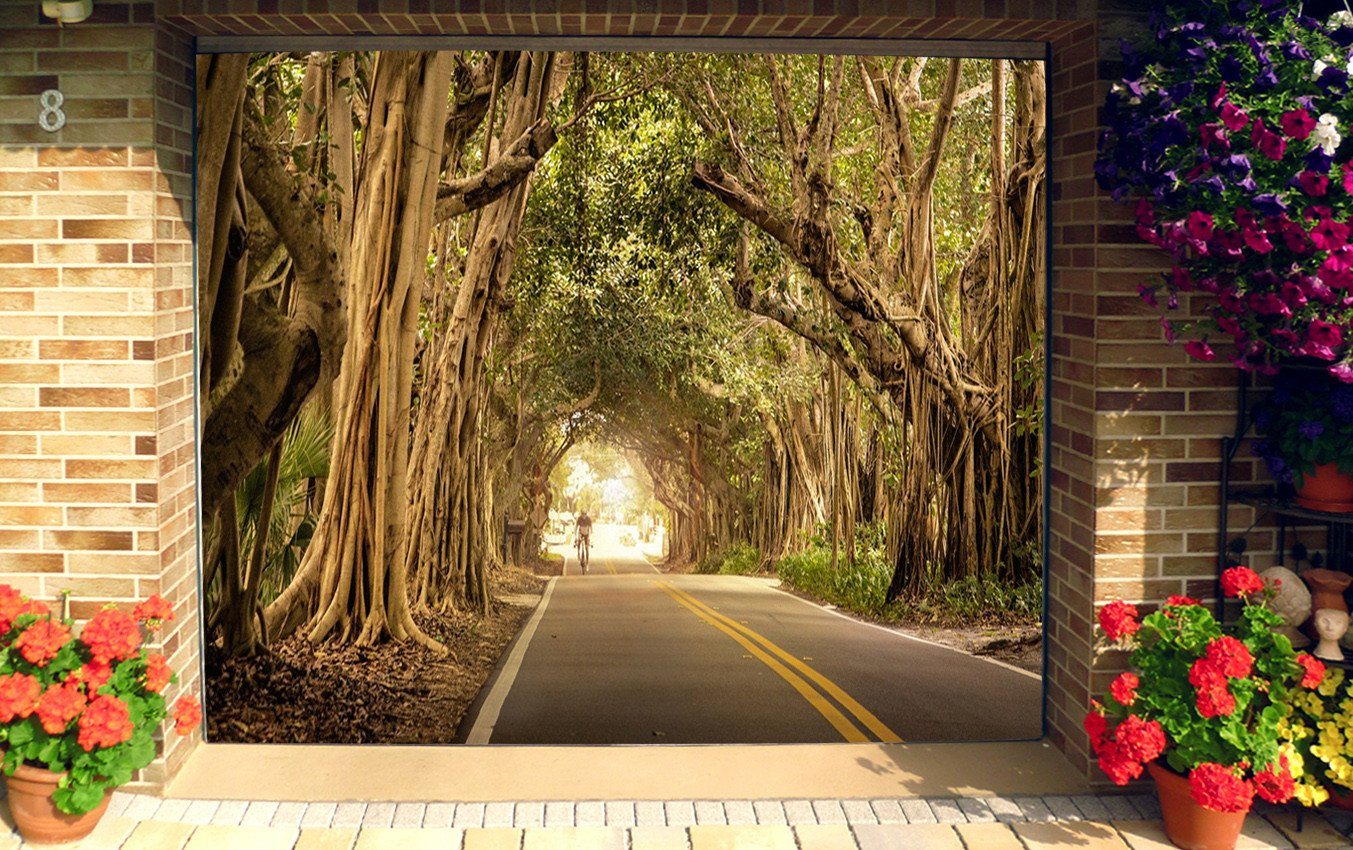 3D Roadside Magic Trees 153 Garage Door Mural Wallpaper AJ Wallpaper 