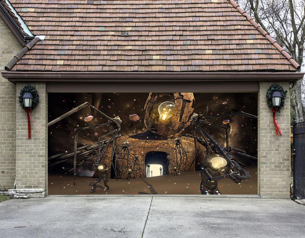3D Light Bulbs People 184 Garage Door Mural Wallpaper AJ Wallpaper 