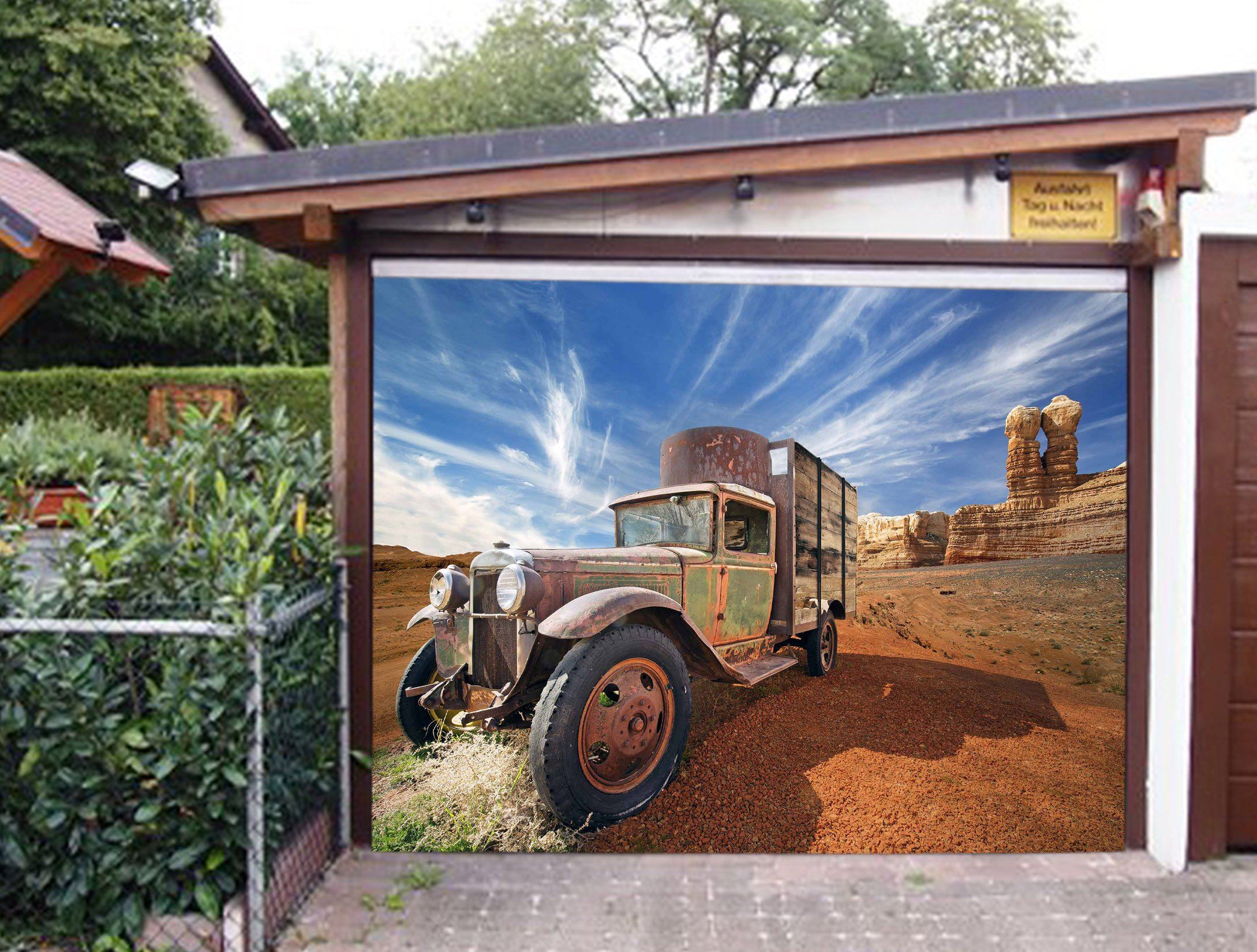3D Sphinx Truck 332 Garage Door Mural Wallpaper AJ Wallpaper 