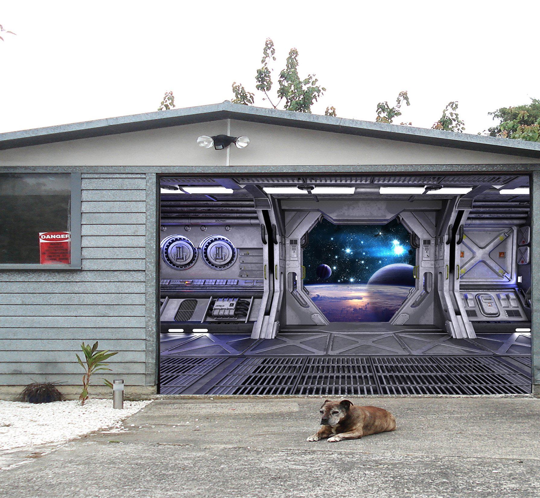 3D Spacecraft Space Scenery 473 Garage Door Mural Wallpaper AJ Wallpaper 
