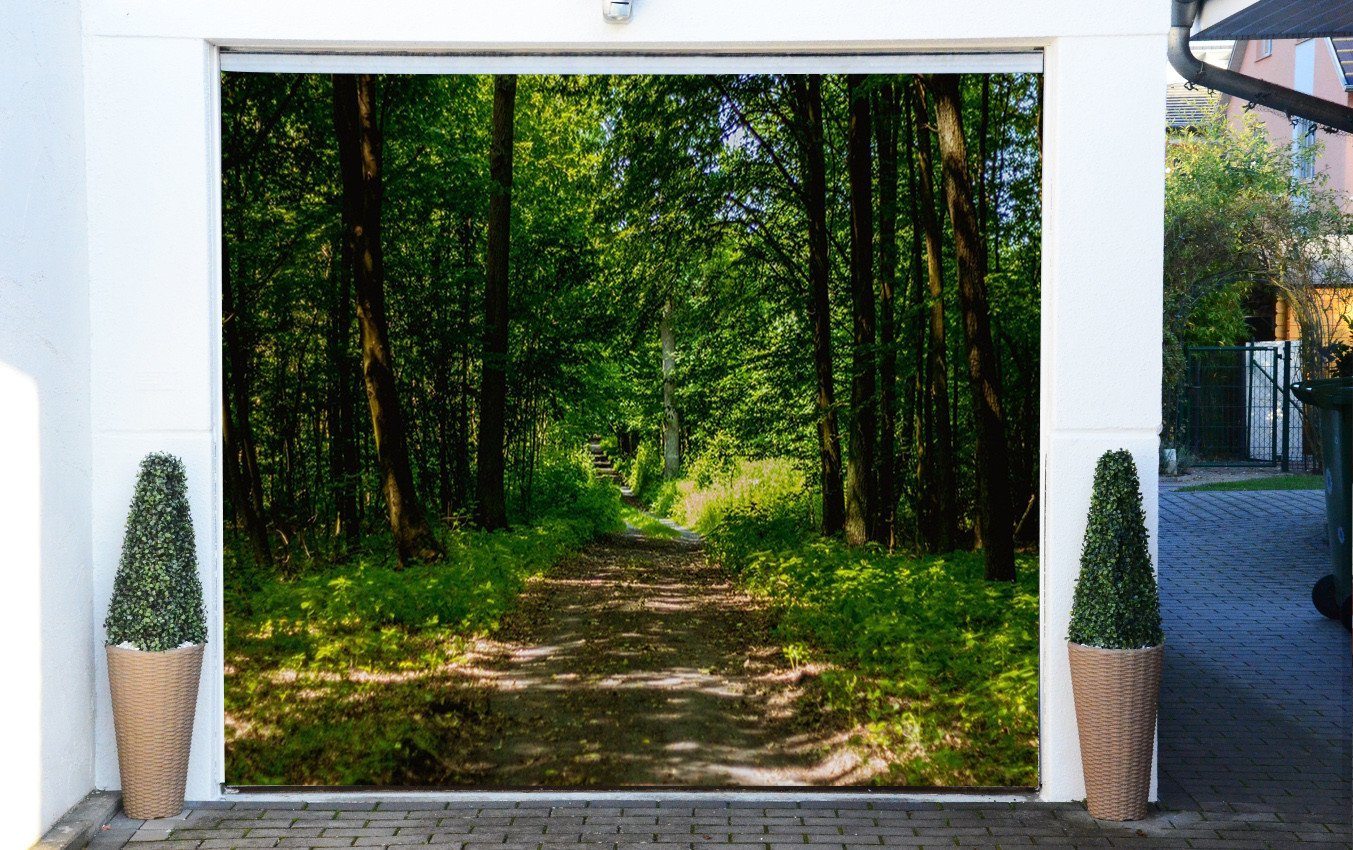3D Dense Forest Road 292 Garage Door Mural Wallpaper AJ Wallpaper 
