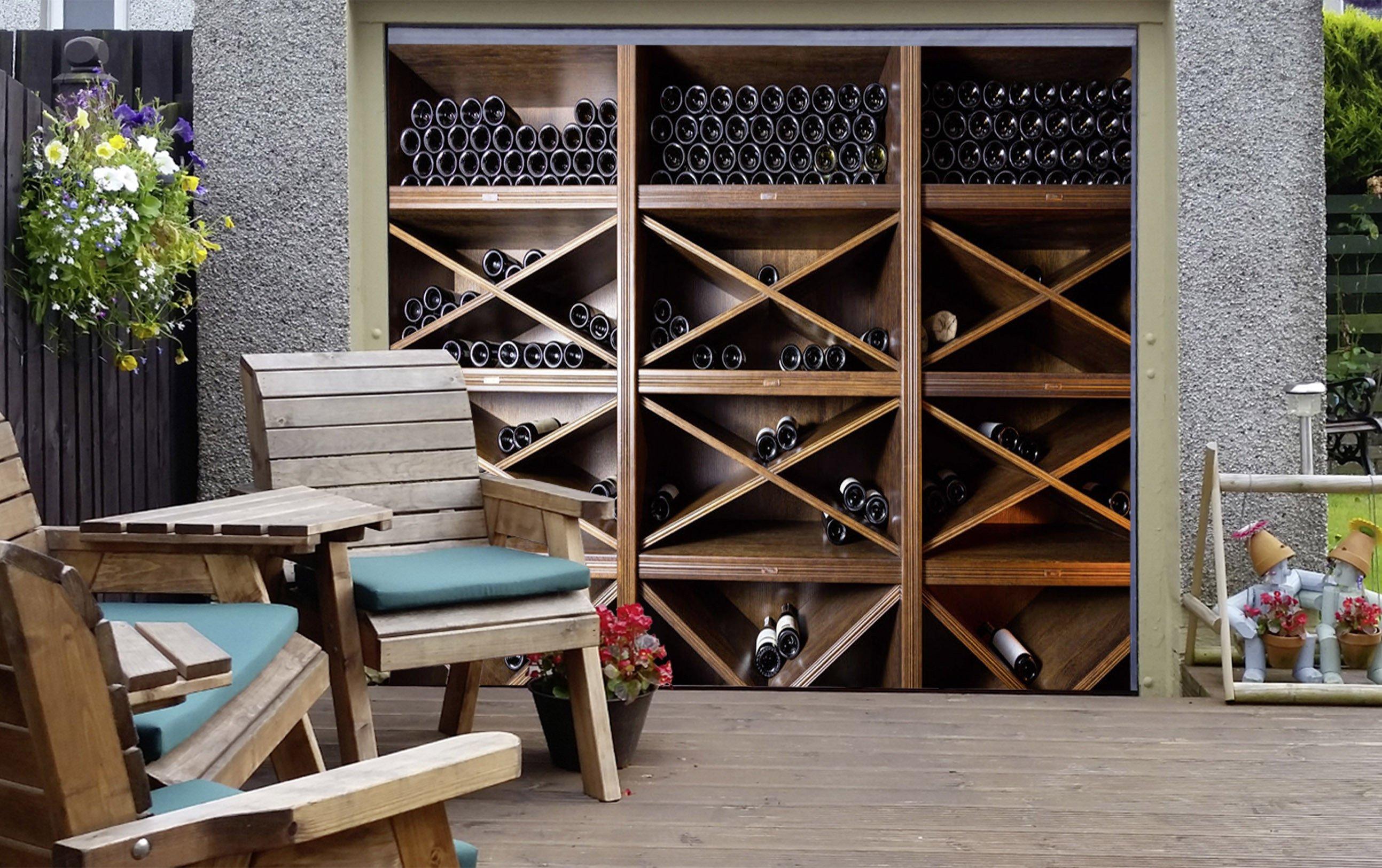 3D Wine Cabinet 80 Garage Door Mural Wallpaper AJ Wallpaper 