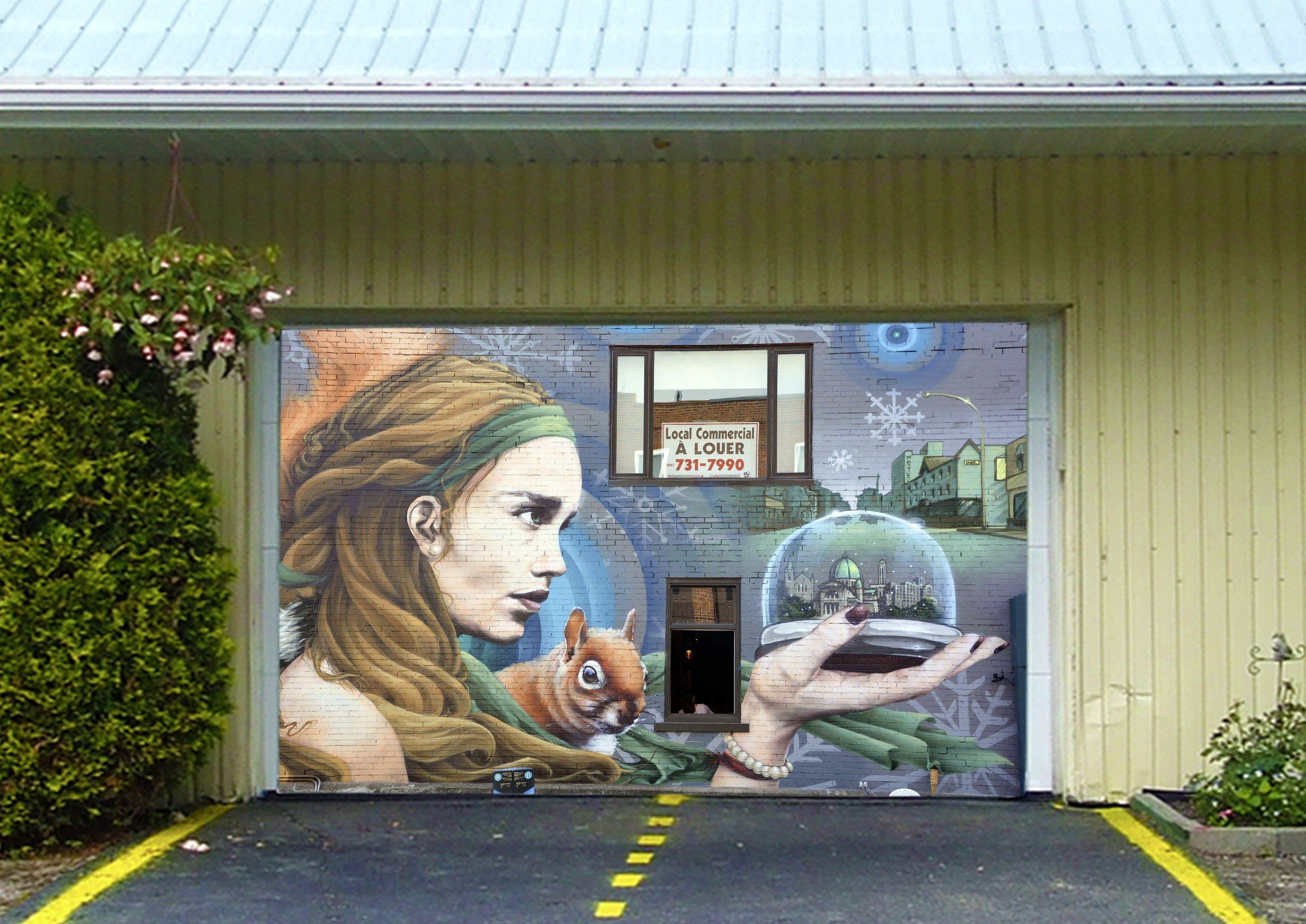 3D Pretty Graffiti Girl 336 Garage Door Mural Wallpaper AJ Wallpaper 