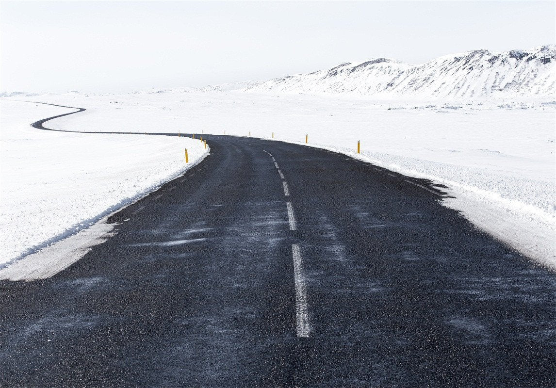 3D Highway Snow Scenery 150 Garage Door Mural Wallpaper AJ Wallpaper 