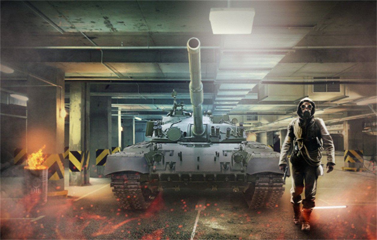 3D Big Tank 194 Garage Door Mural Wallpaper AJ Wallpaper 