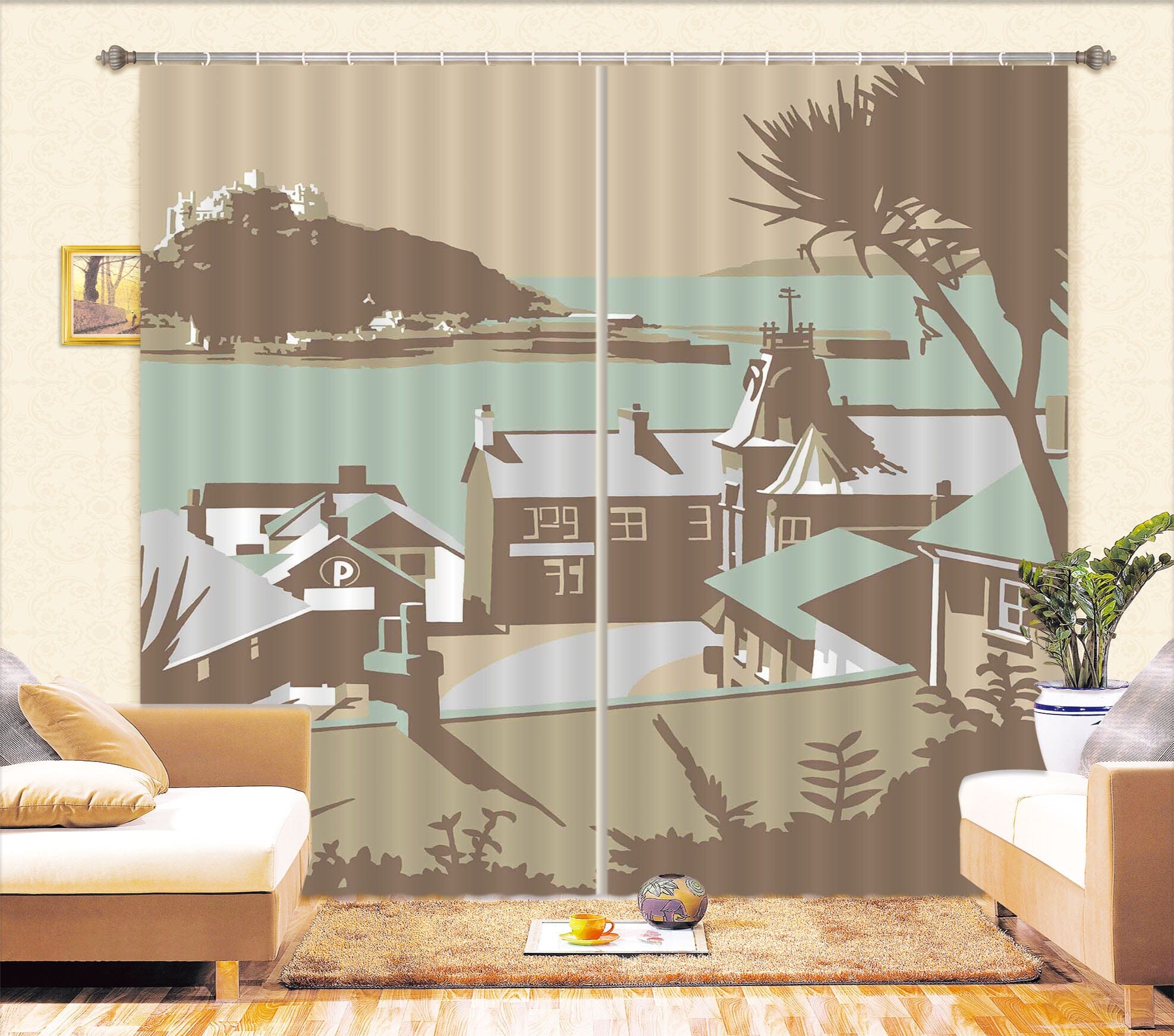 3D Marazion 119 Steve Read Curtain Curtains Drapes Curtains AJ Creativity Home 