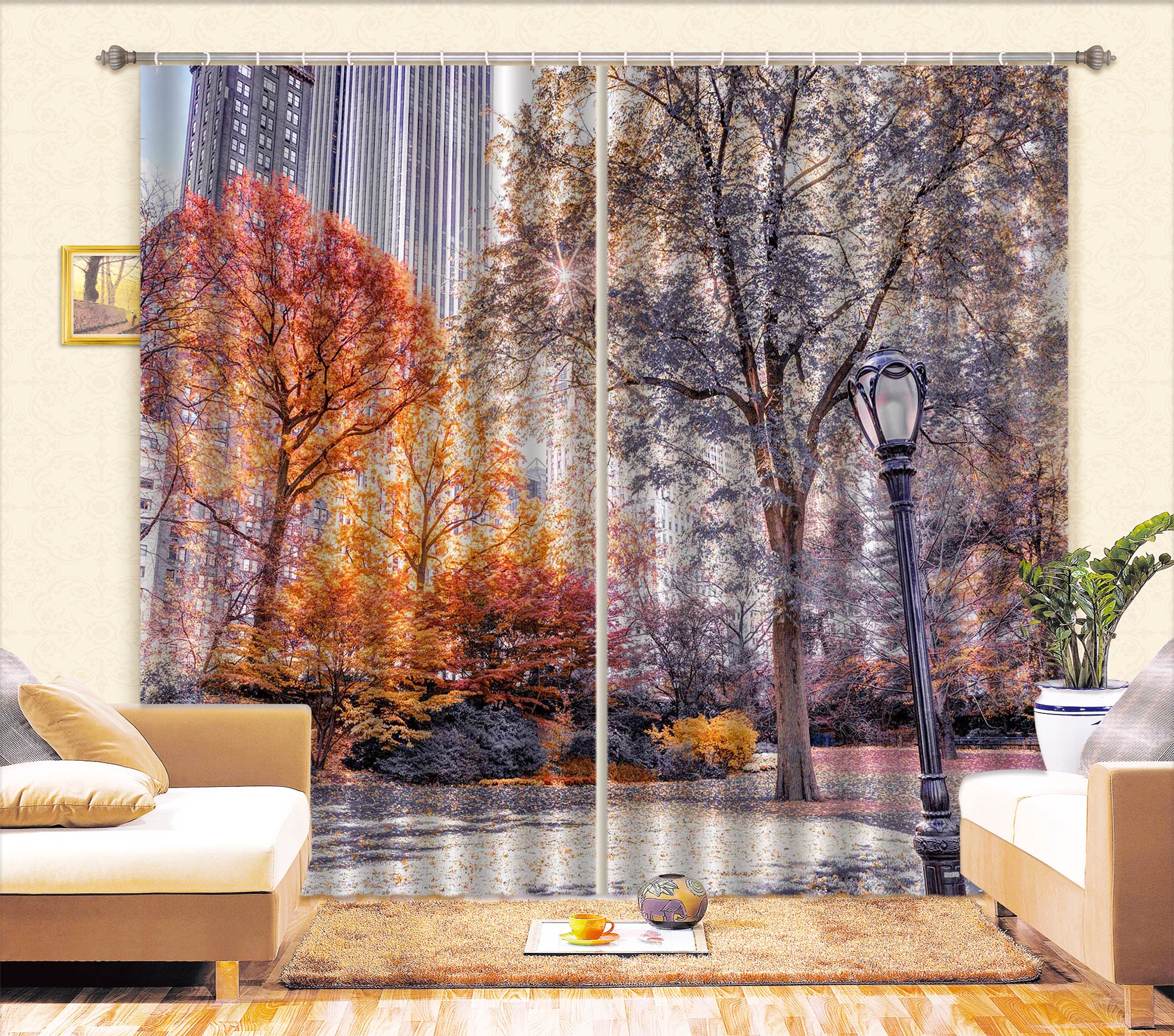 3D Street Light Park 020 Assaf Frank Curtain Curtains Drapes