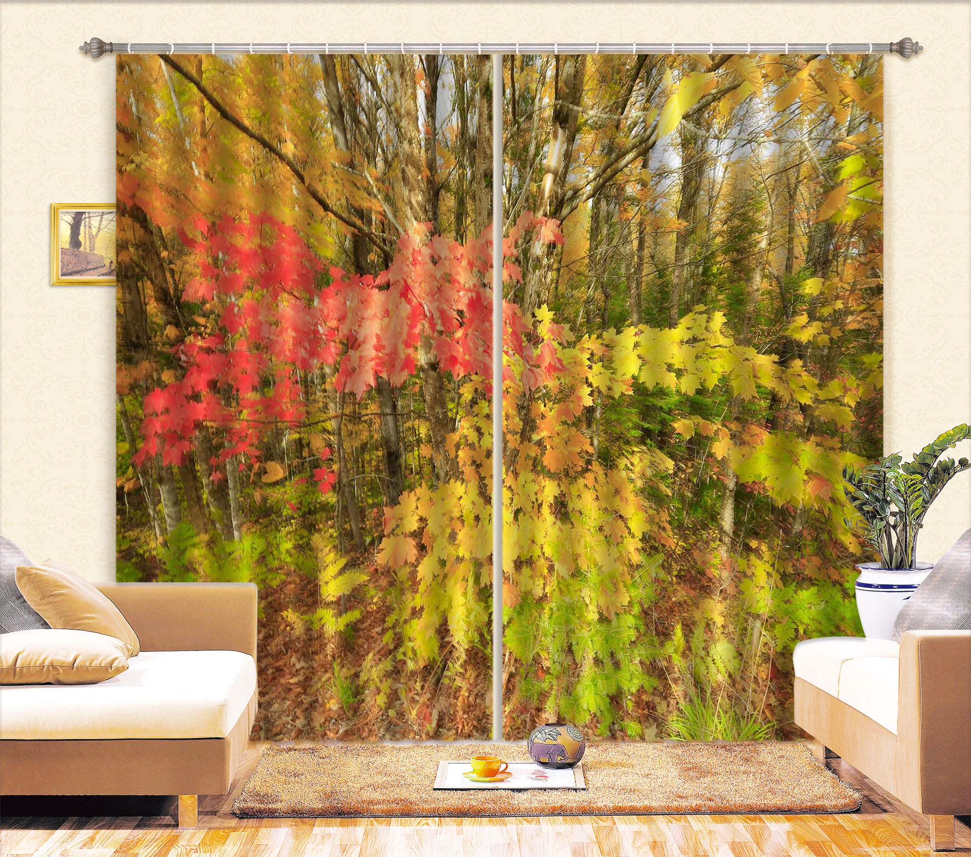 3D Jungle Trees 61216 Kathy Barefield Curtain Curtains Drapes