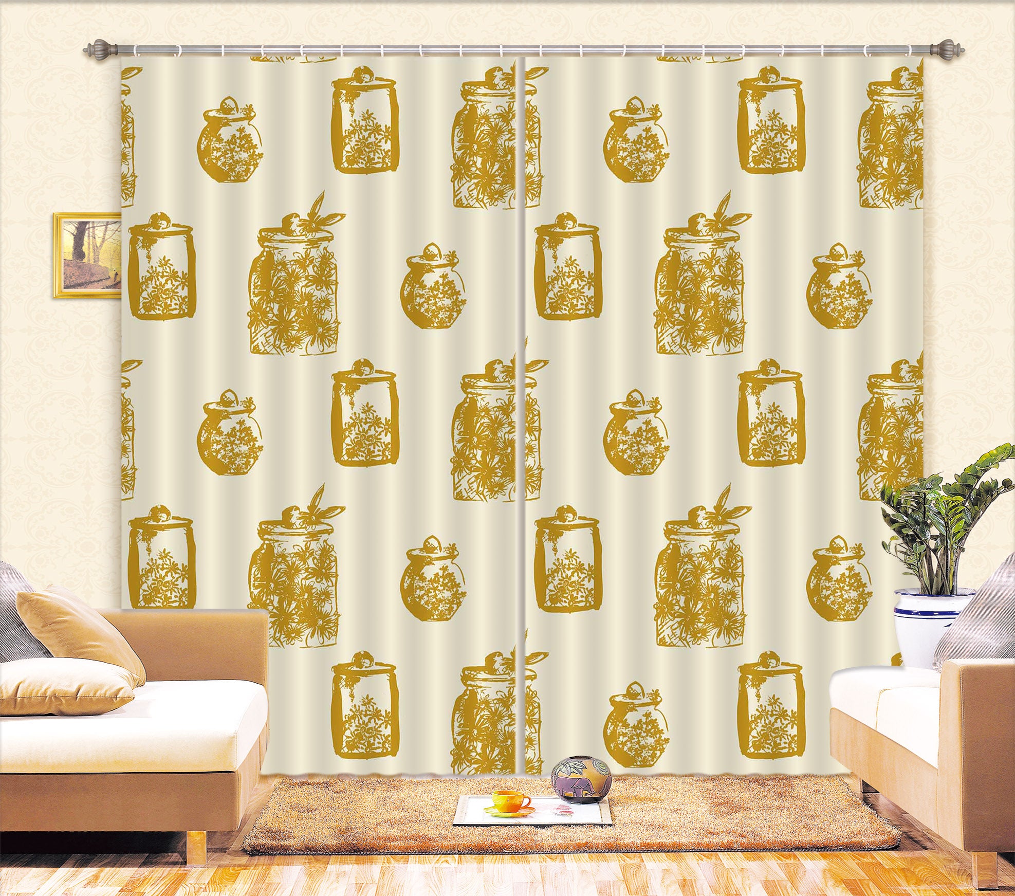 3D Jar Pattern 11189 Kashmira Jayaprakash Curtain Curtains Drapes