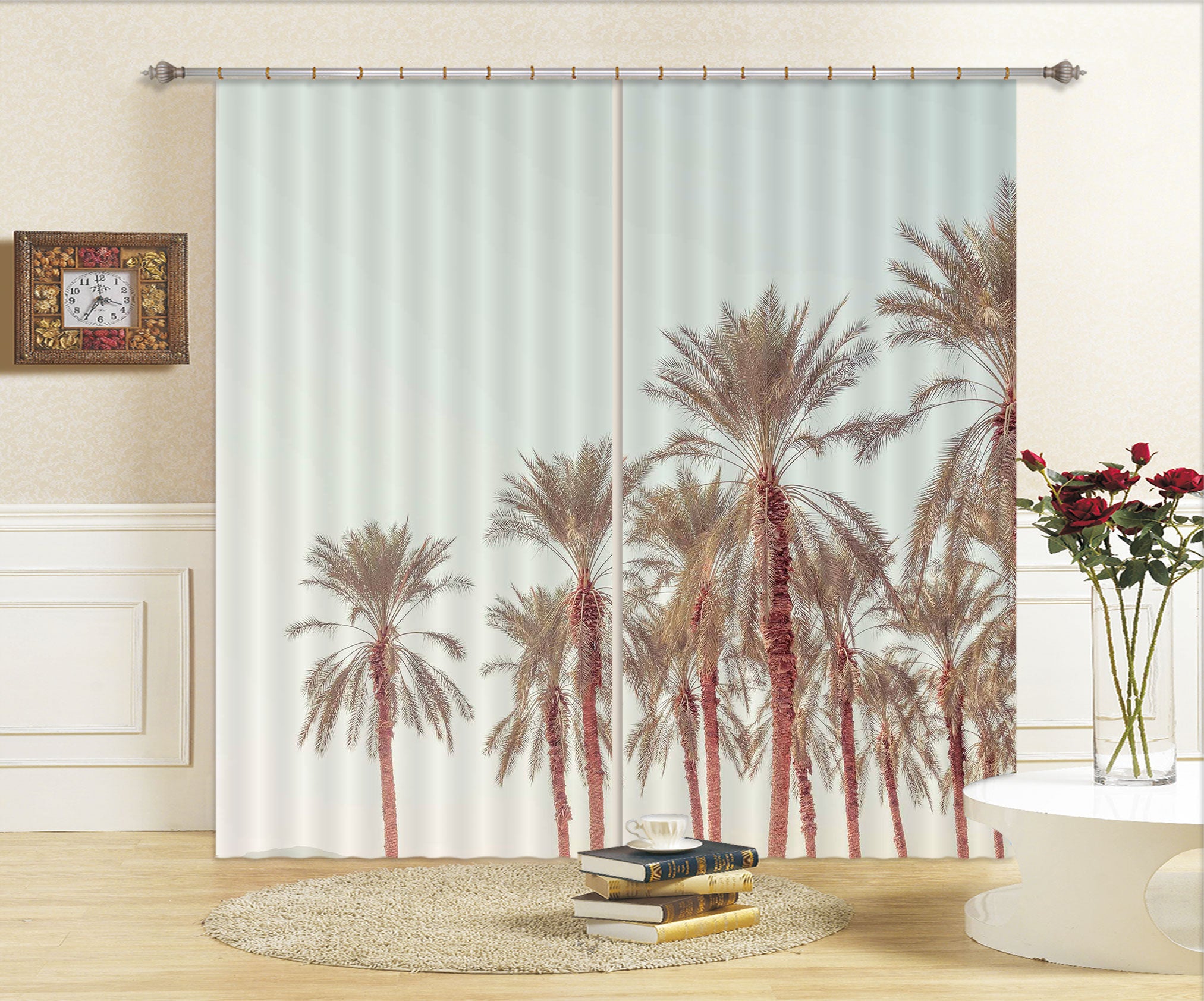 3D Coconut Tree 078 Assaf Frank Curtain Curtains Drapes